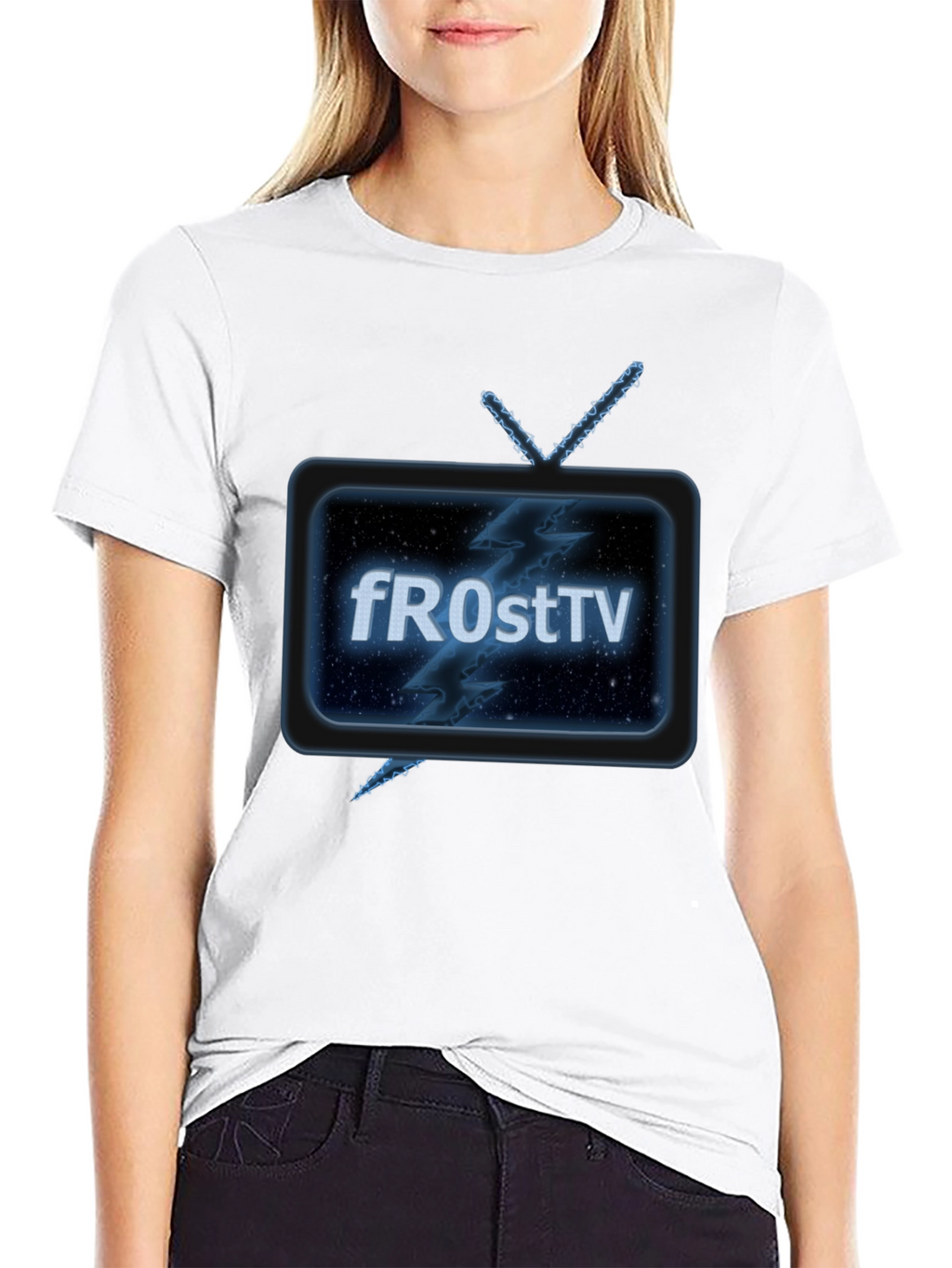 Retro fROstTV Black T-Shirt