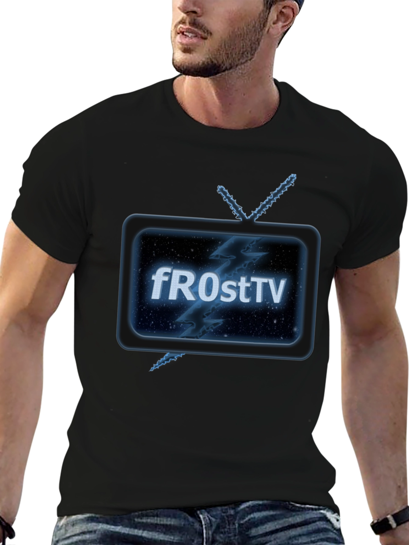Retro fROstTV Black T-Shirt