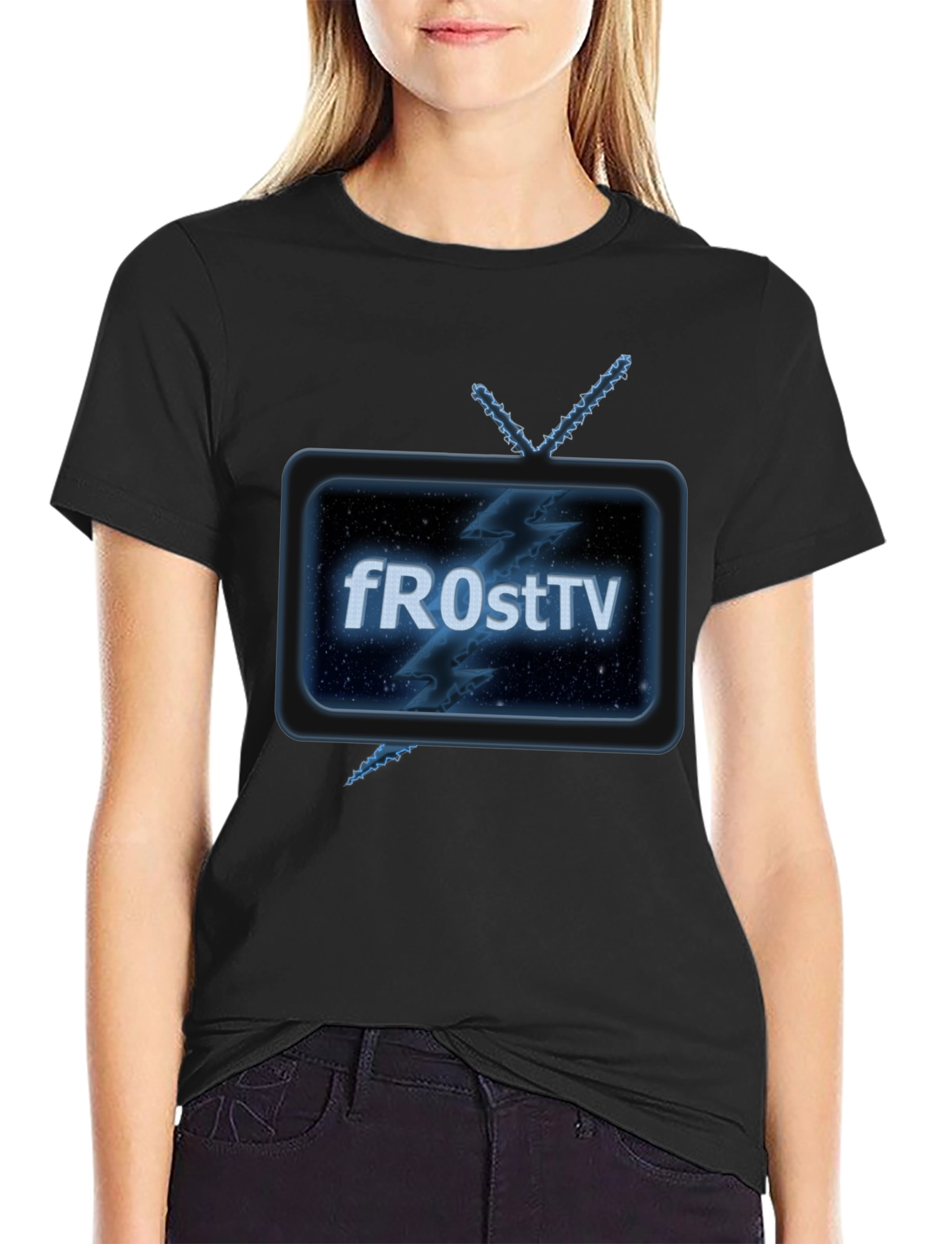 Retro fROstTV Black T-Shirt