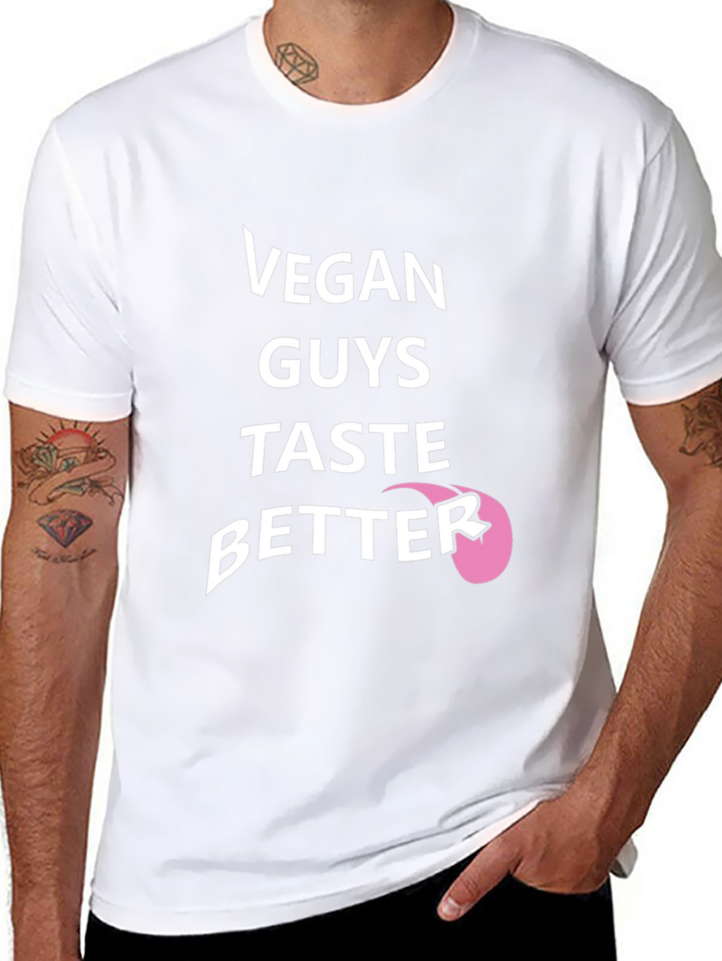 Vegan Guys Taste Better Black T-Shirt