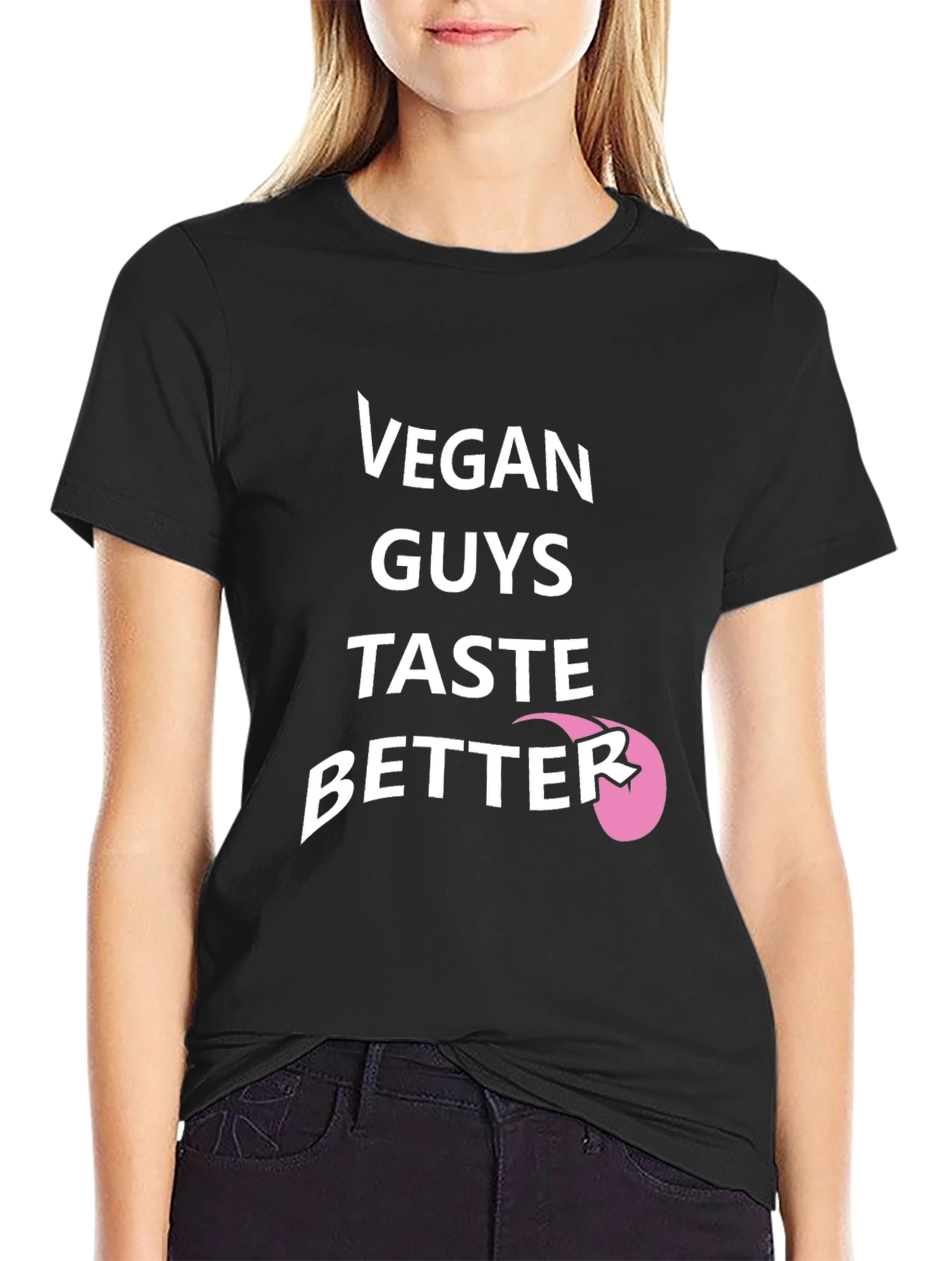 Vegan Guys Taste Better Black T-Shirt