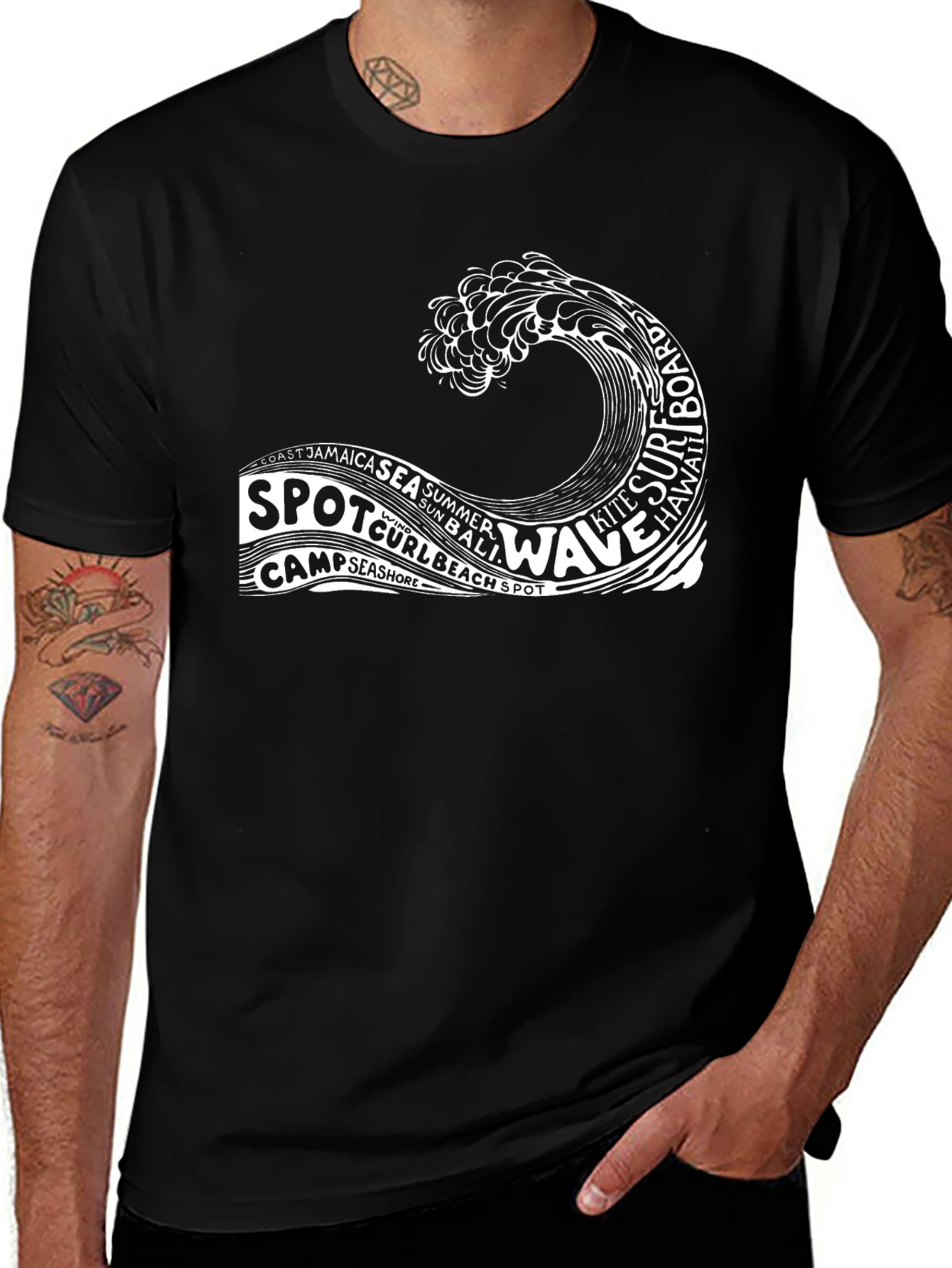 Surf Wave Graphic T-Shirt - Beach Vibes