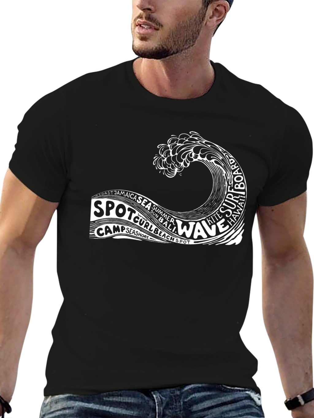 Surf Wave Graphic T-Shirt - Beach Vibes