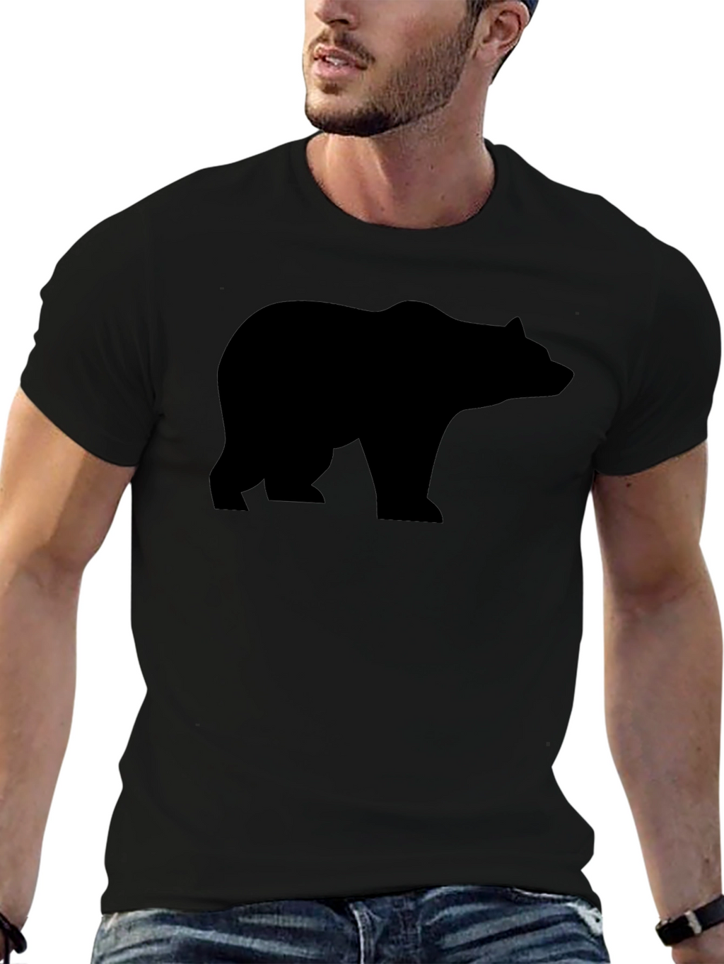 Black Bear Silhouette T-Shirt - Graphic Tee