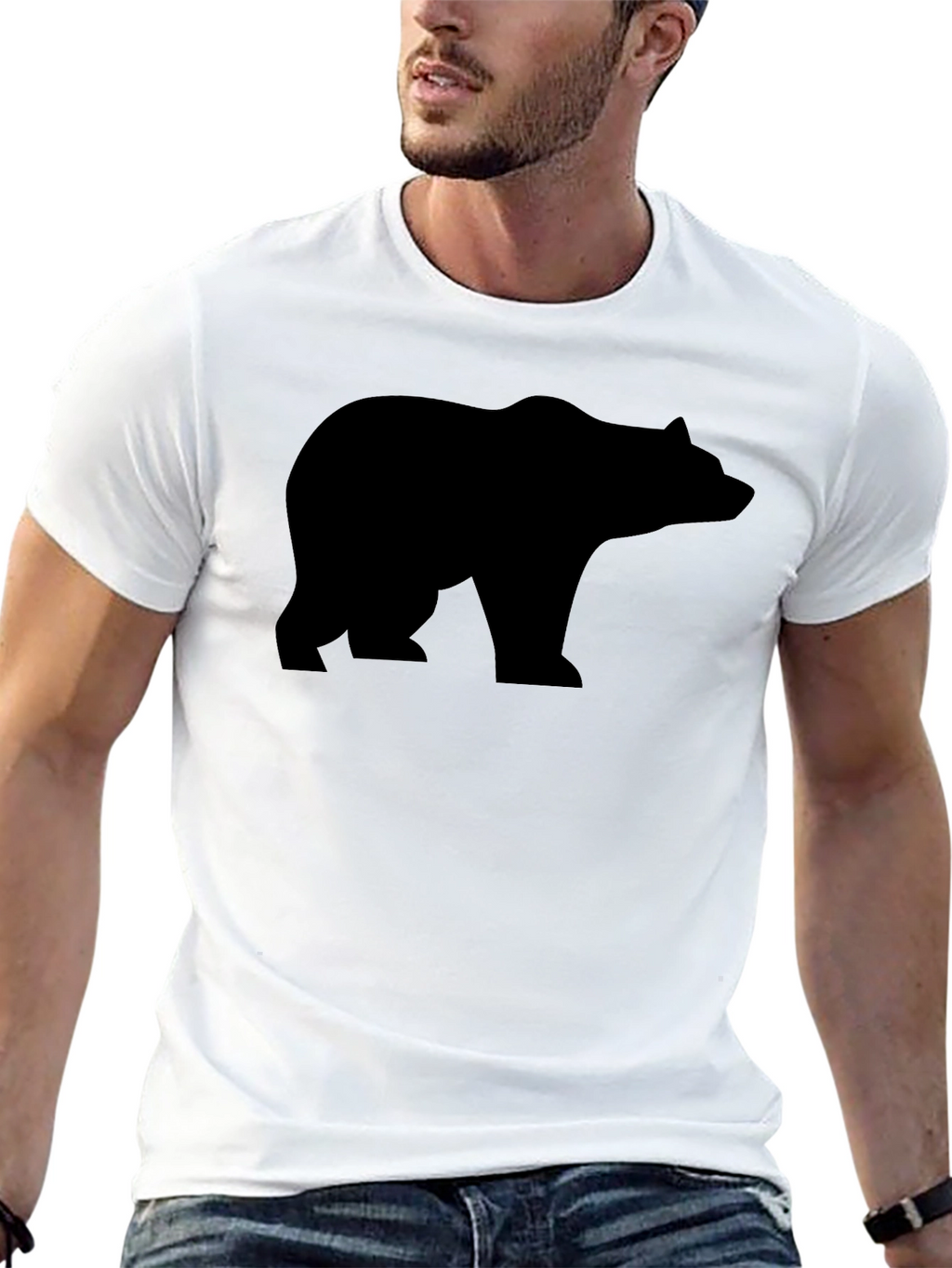 Black Bear Silhouette T-Shirt - Graphic Tee