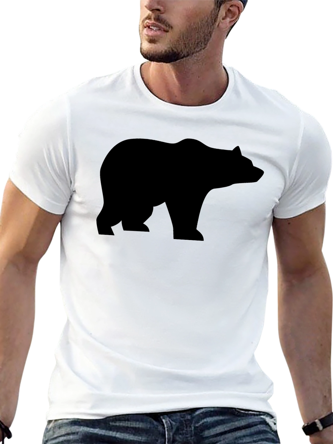 Black Bear Silhouette T-Shirt - Graphic Tee
