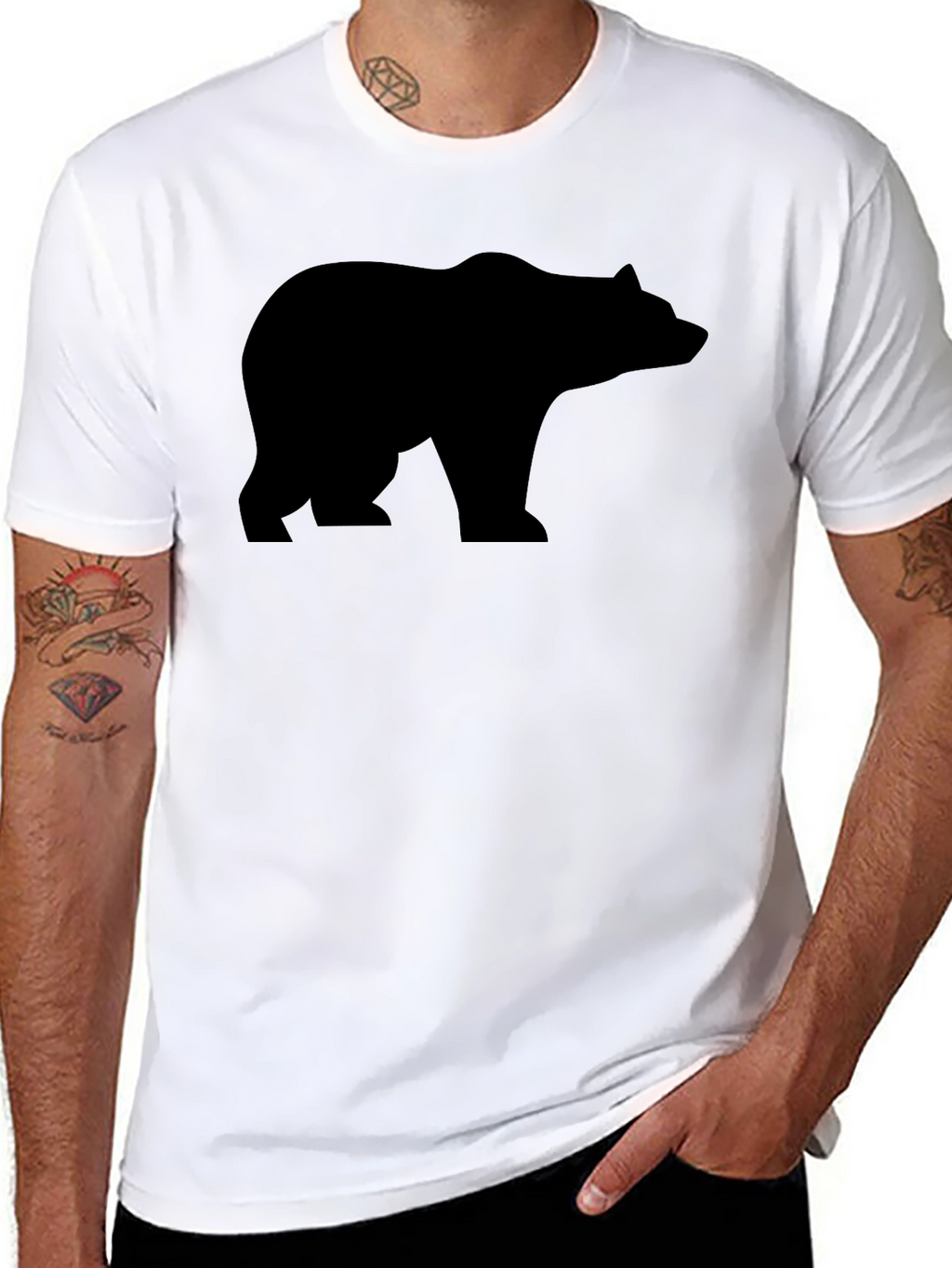 Black Bear Silhouette T-Shirt - Graphic Tee