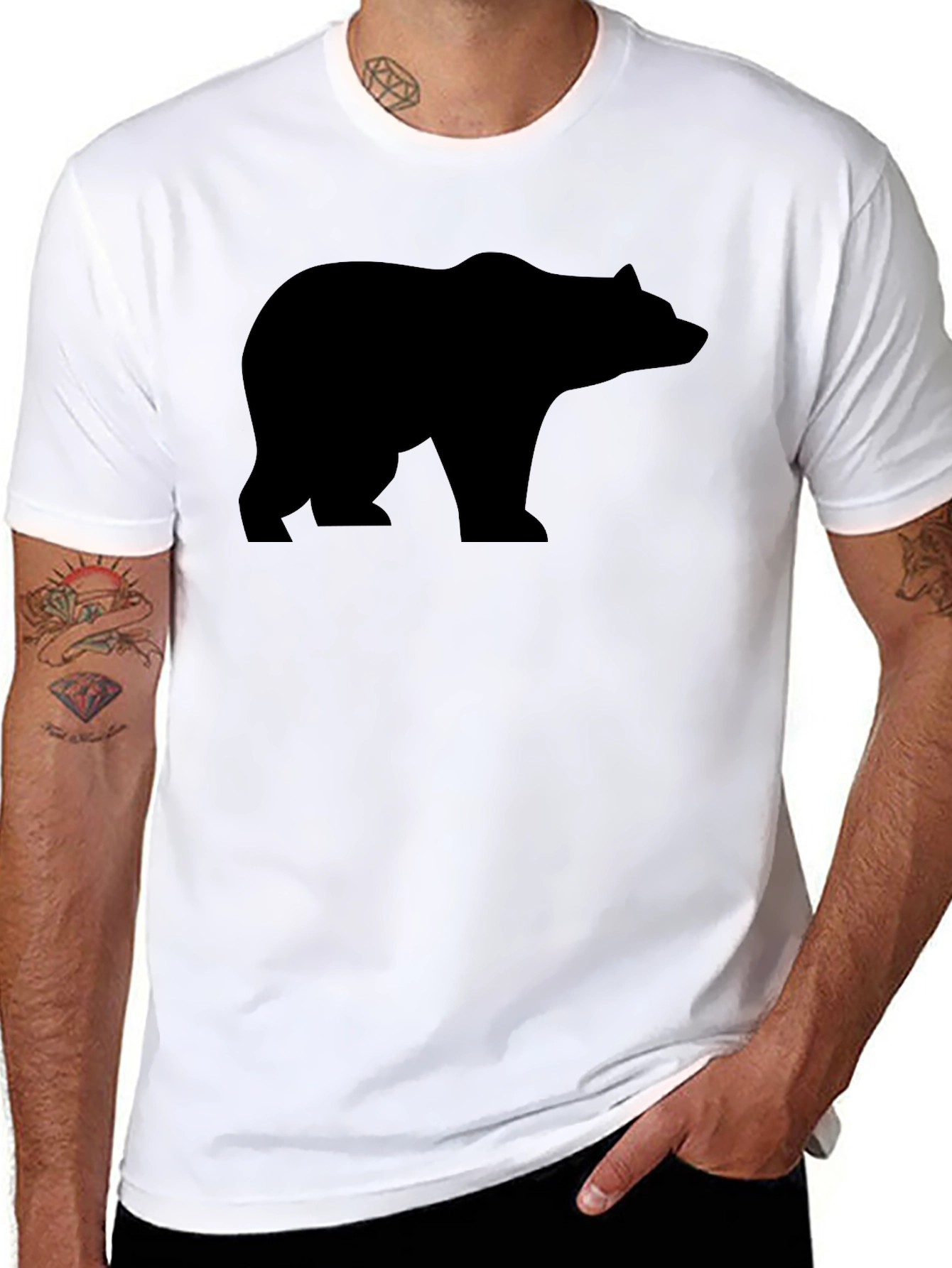 Black Bear Silhouette T-Shirt - Graphic Tee