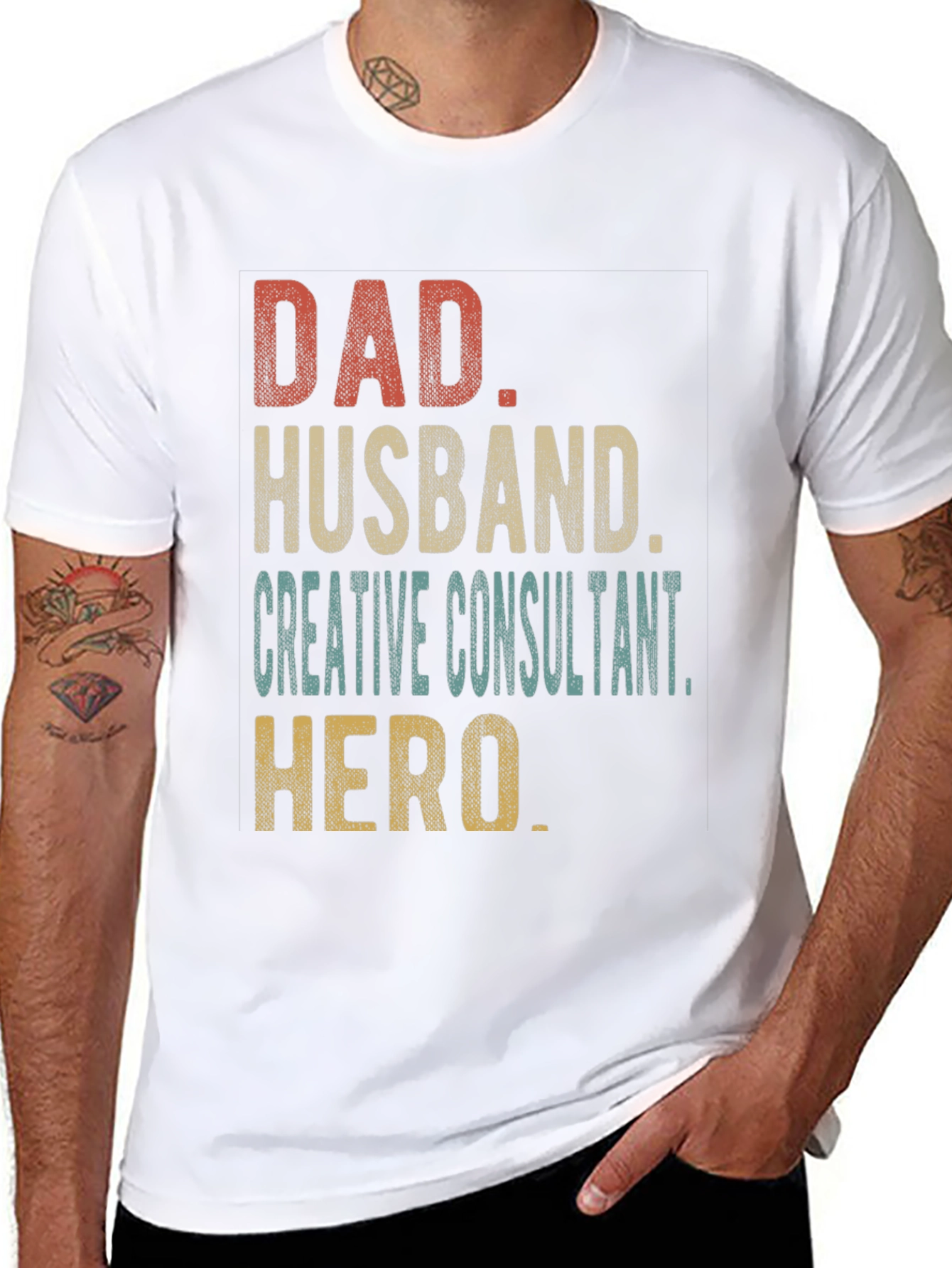 Dad Husband Creative Consultant Hero T-Shirt