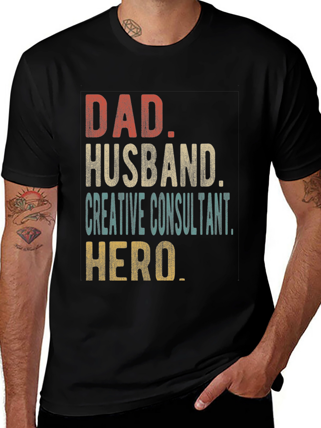 Dad Husband Creative Consultant Hero T-Shirt