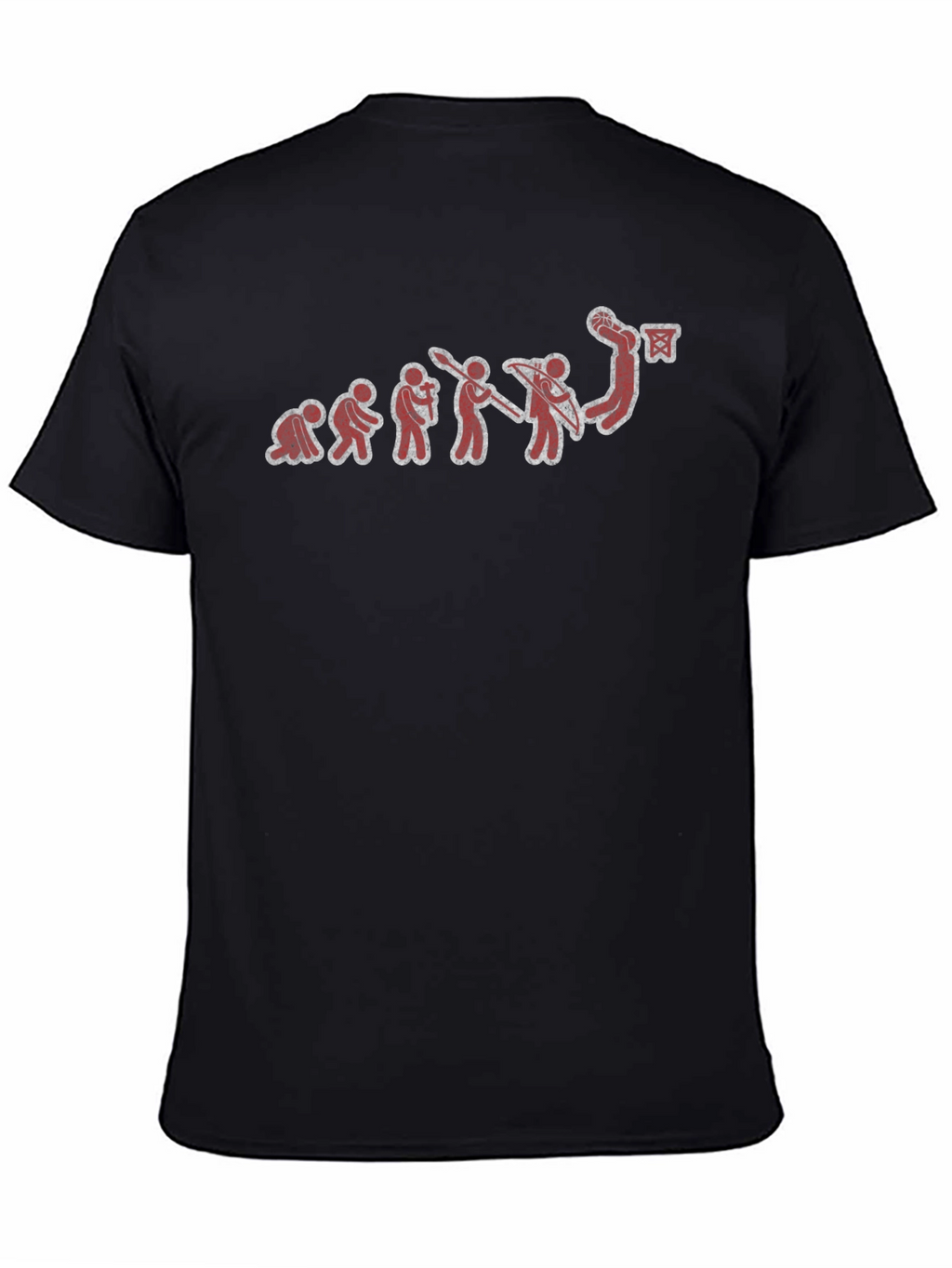 Basketball Evolution Graphic Tee - Black