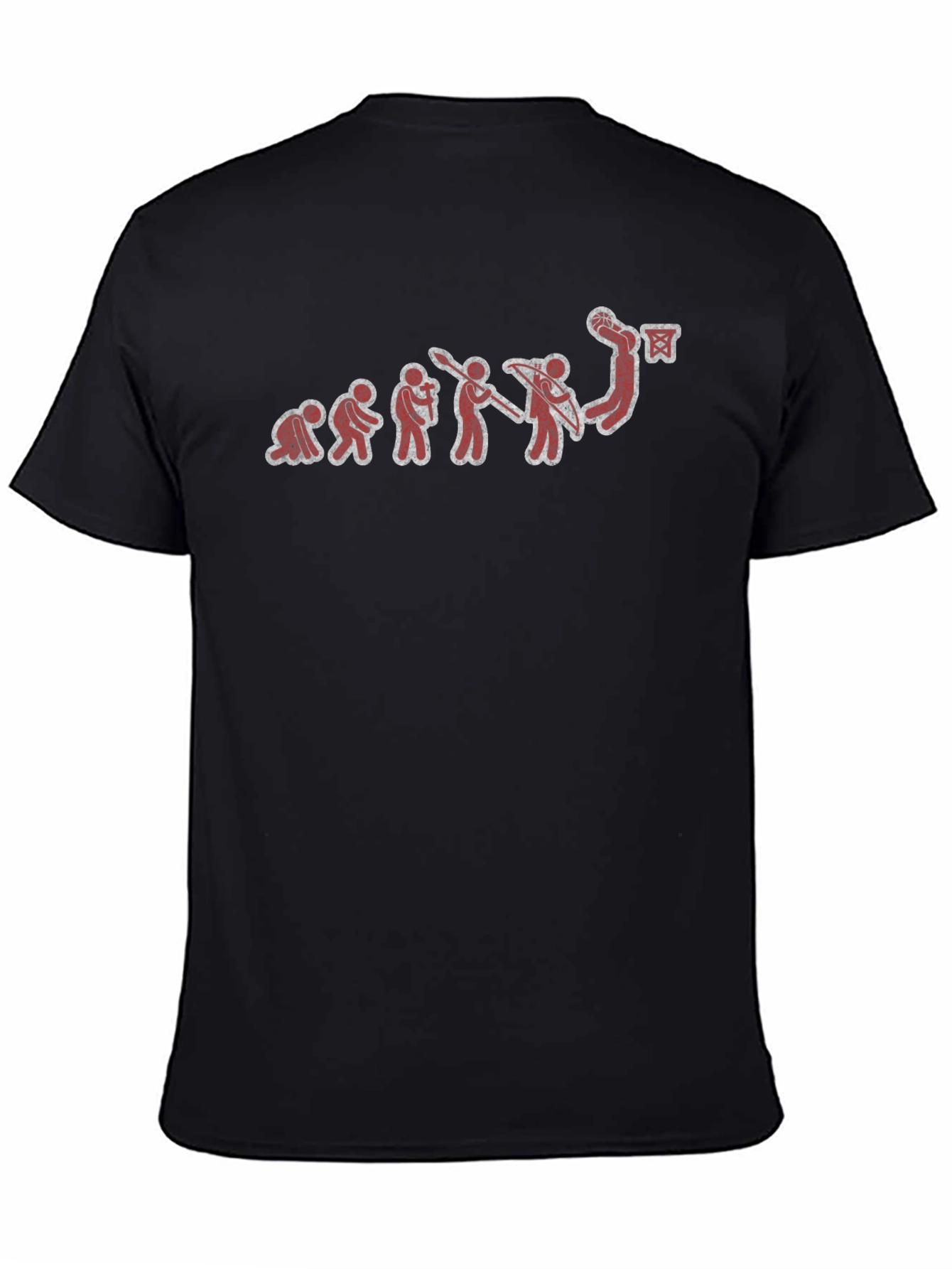 Basketball Evolution Graphic Tee - Black