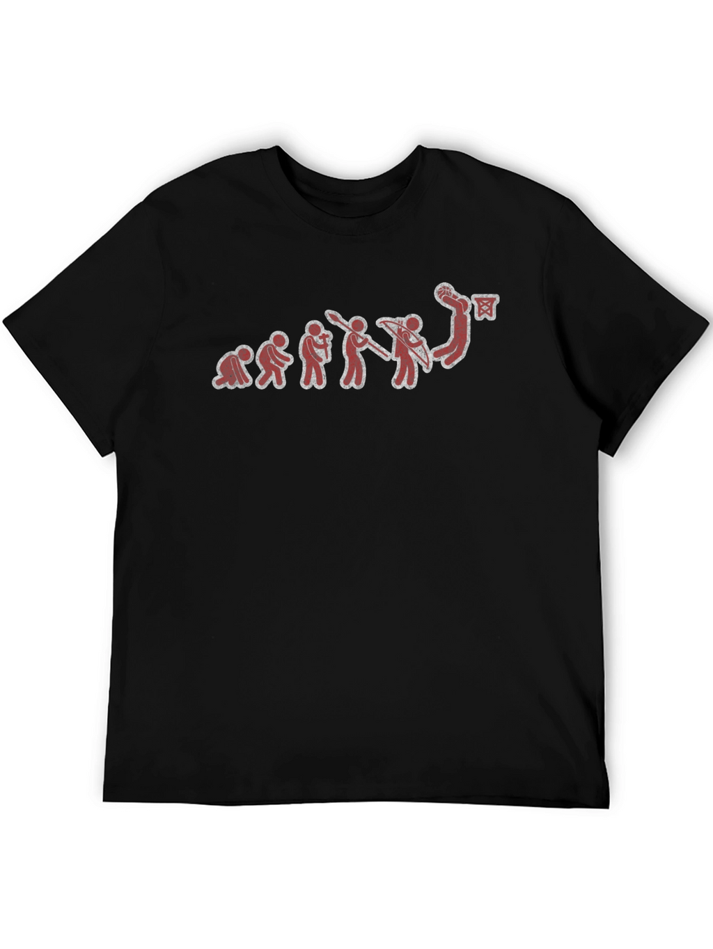 Basketball Evolution Graphic Tee - Black