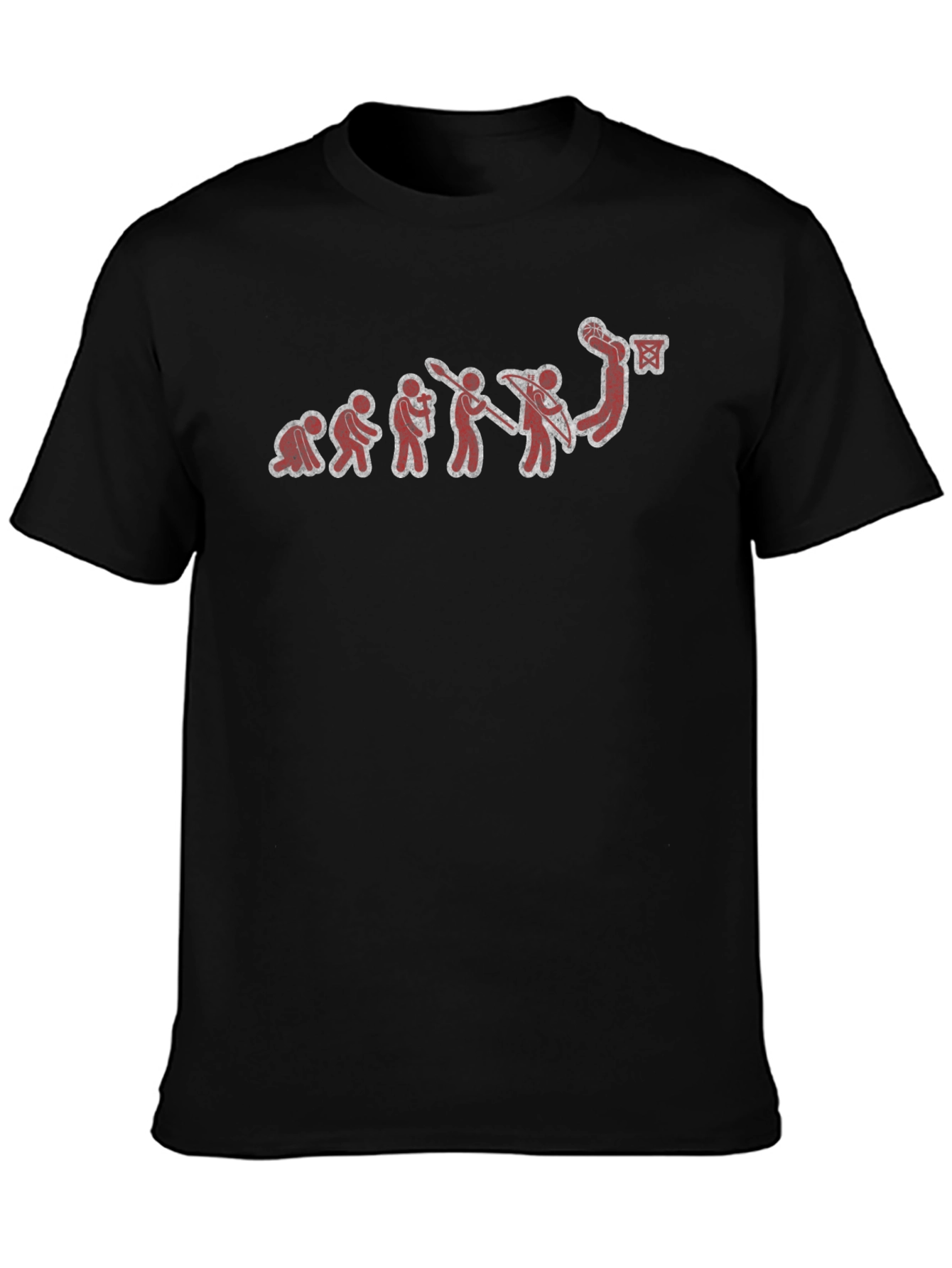 Basketball Evolution Graphic Tee - Black