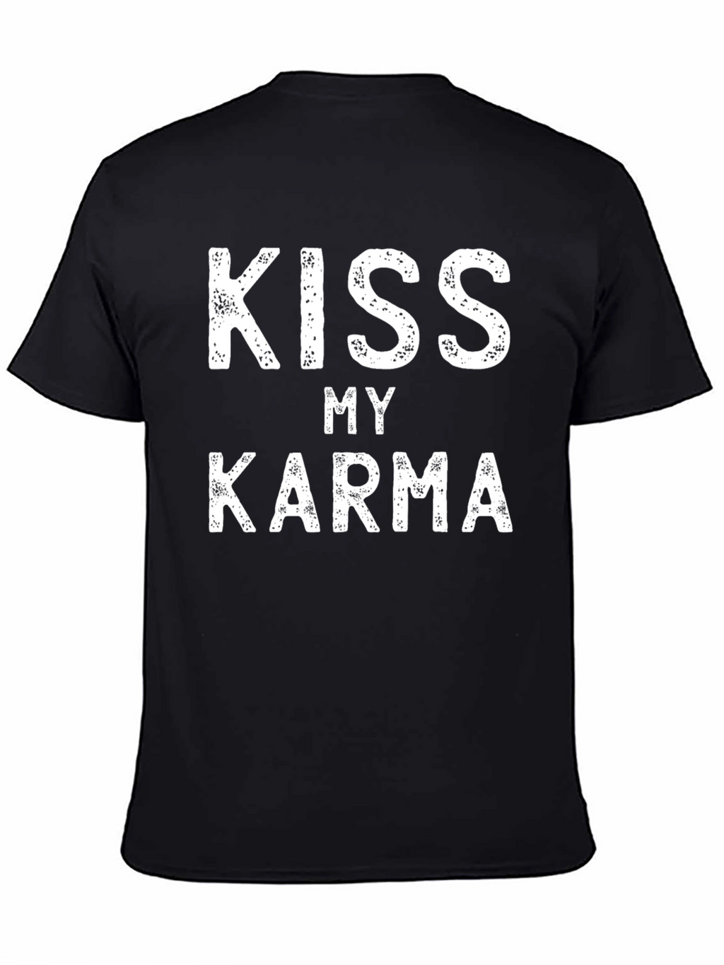 Kiss My Karma Graphic Tee - Black Cotton T-Shirt