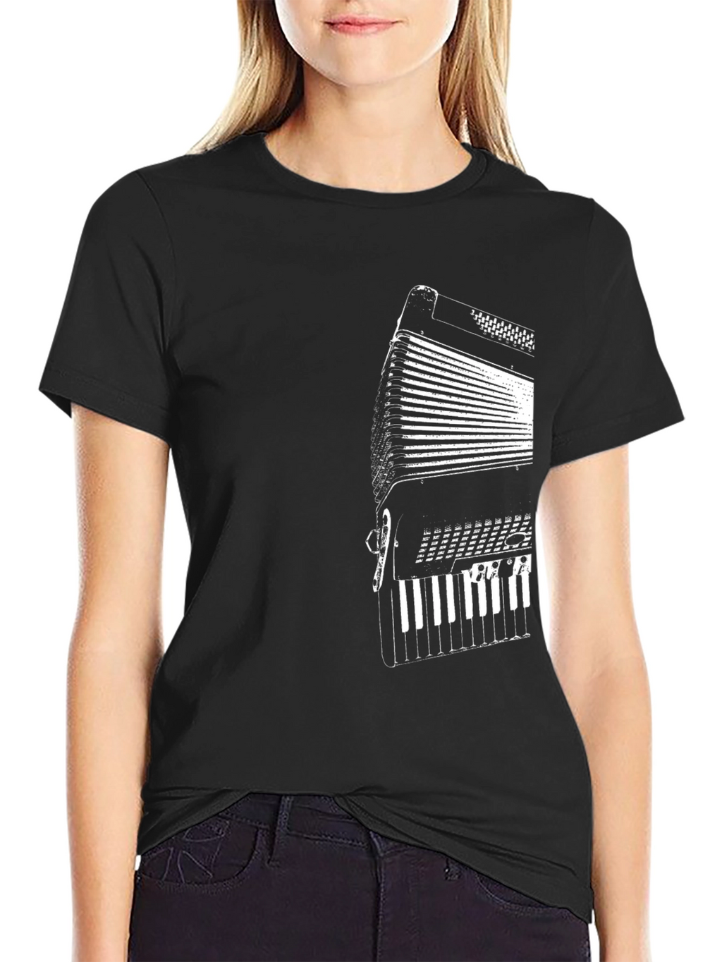 Accordion T-Shirt - Black Music Tee