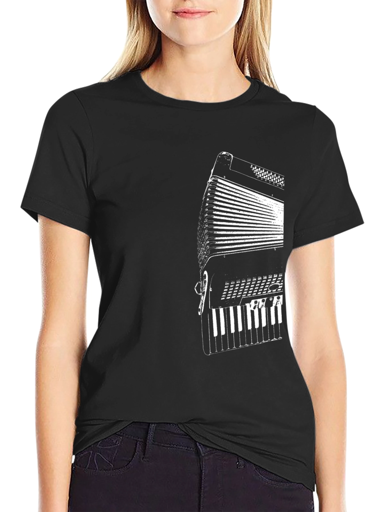 Accordion T-Shirt - Black Music Tee