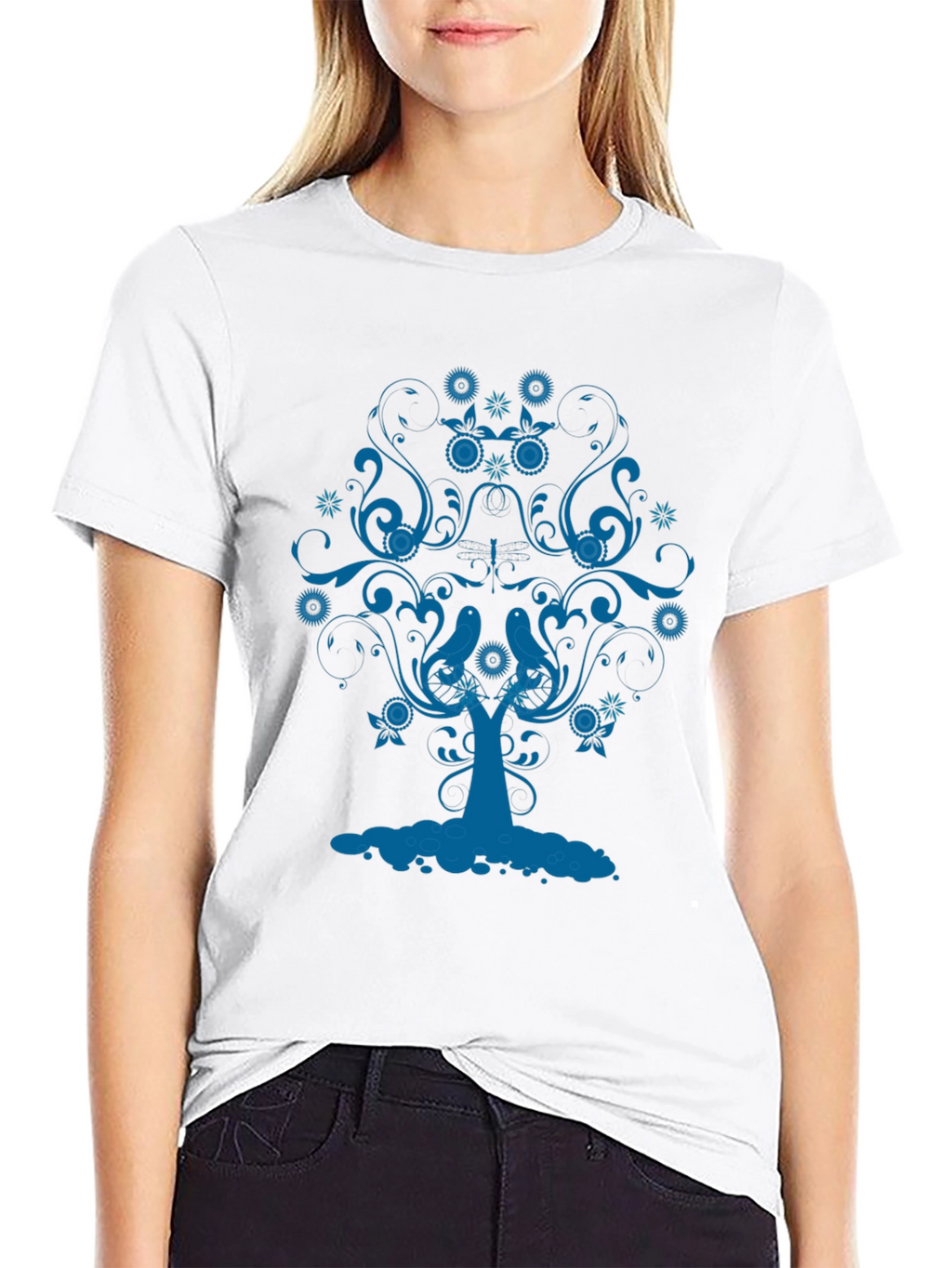 Blue Tree Graphic Tee - Stylish Comfort