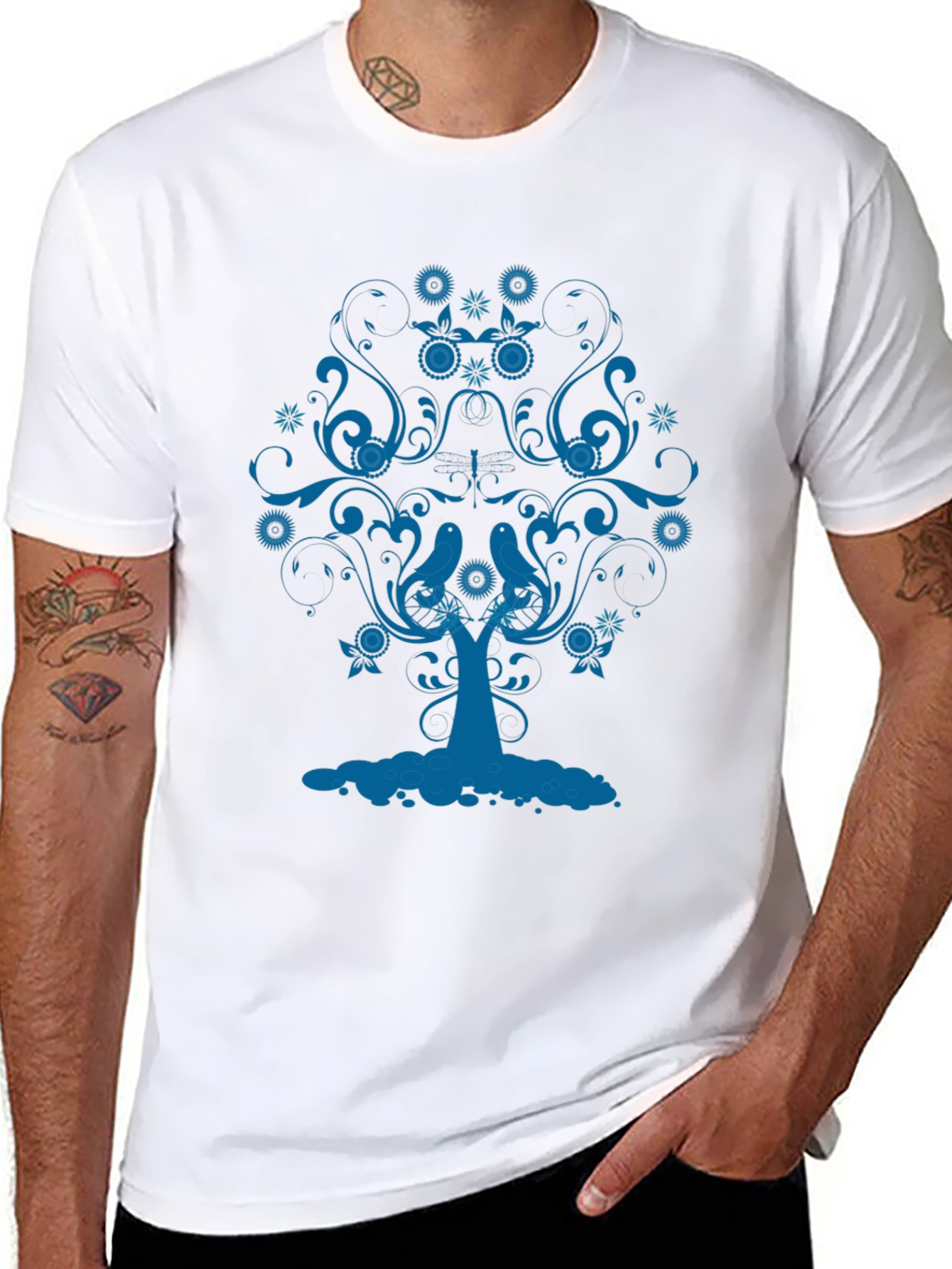 Blue Tree Graphic Tee - Stylish Comfort