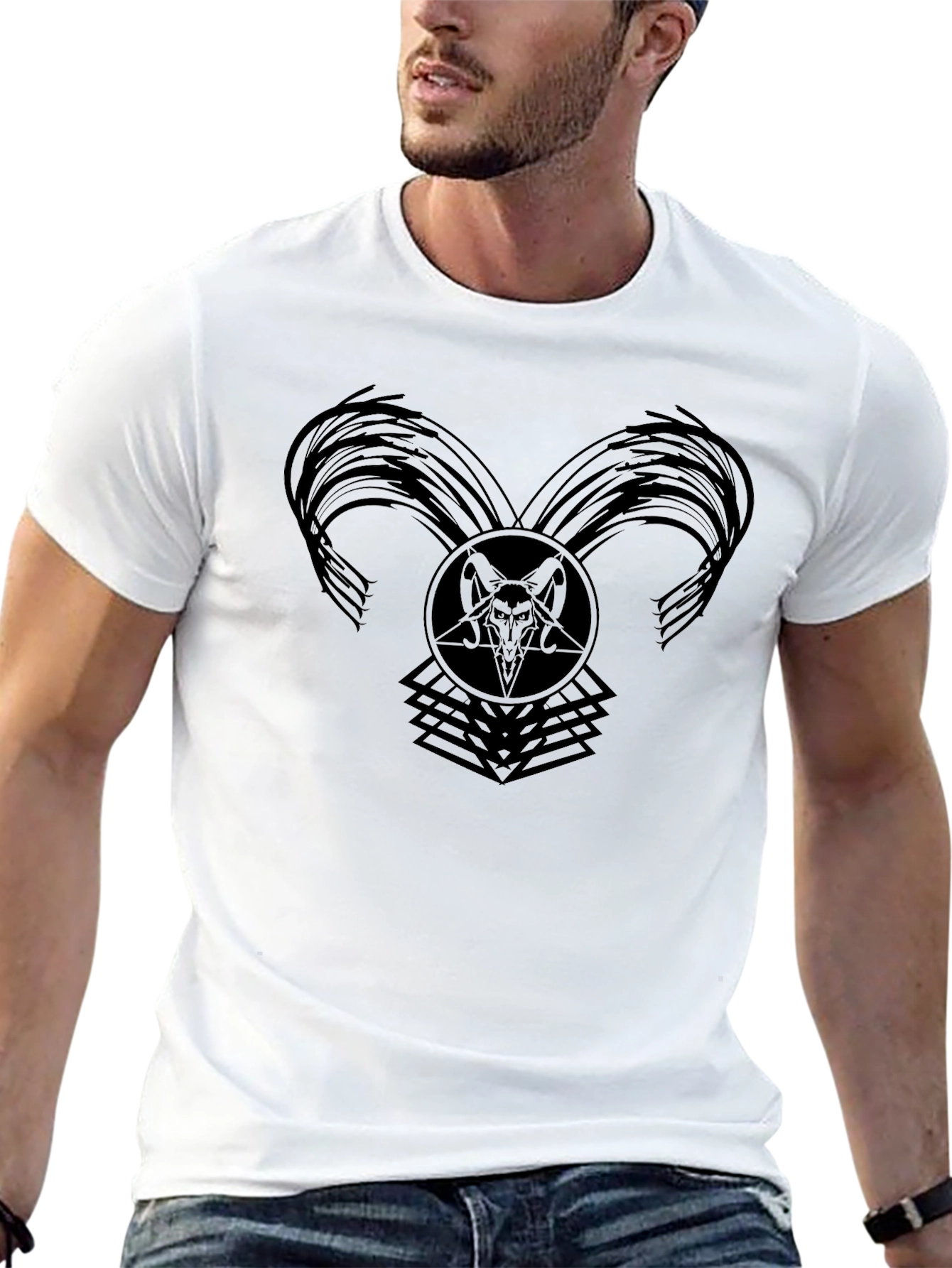 Baphomet Graphic Black T-Shirt