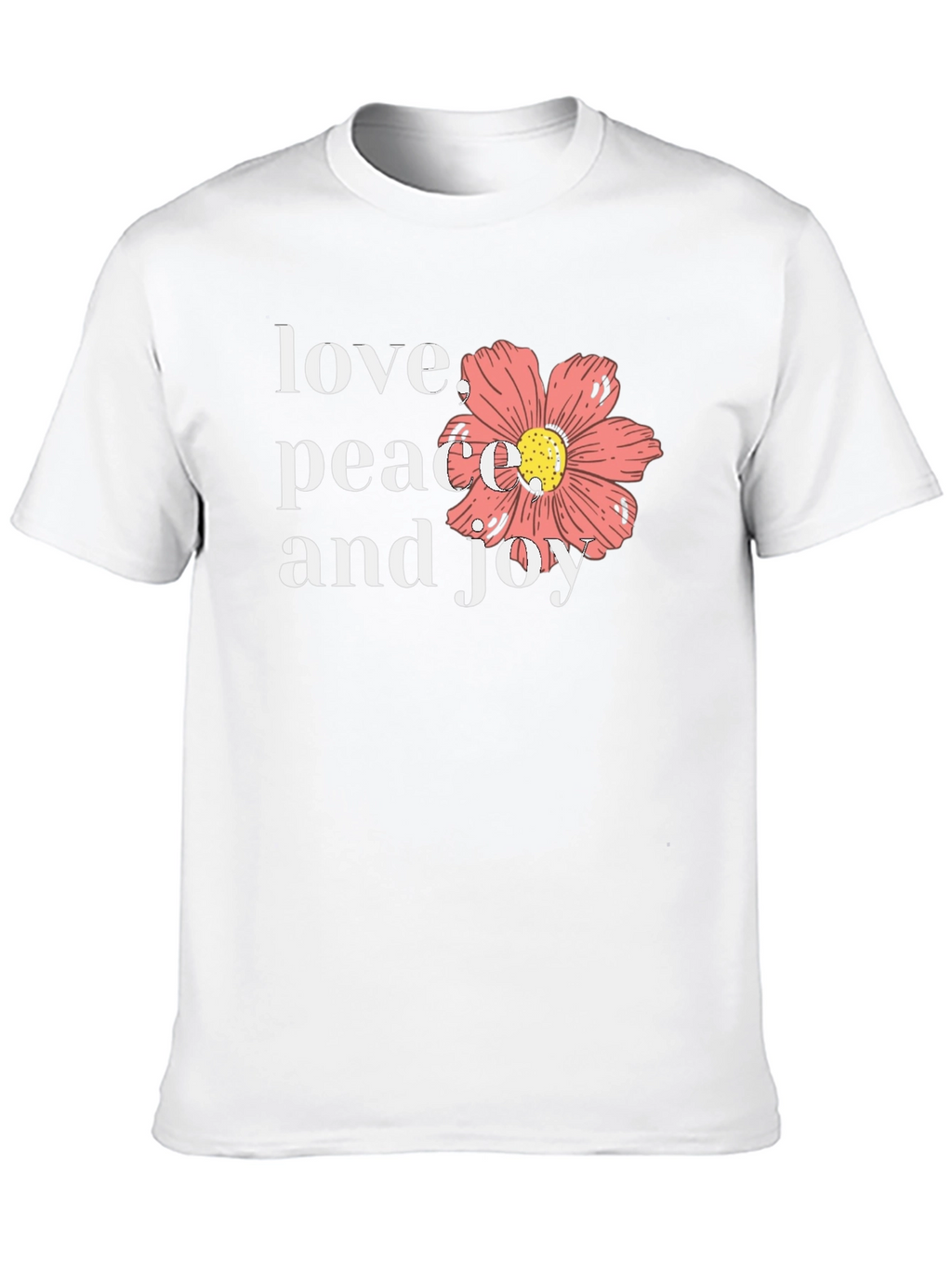 Love Peace Joy Graphic Black T-Shirt
