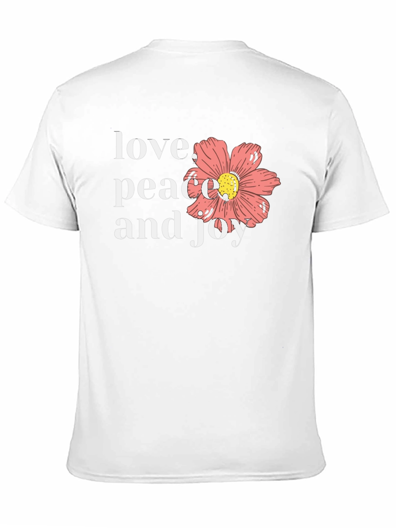 Love Peace Joy Graphic Black T-Shirt