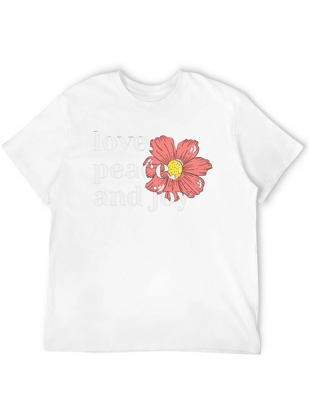 Love Peace Joy Graphic Black T-Shirt