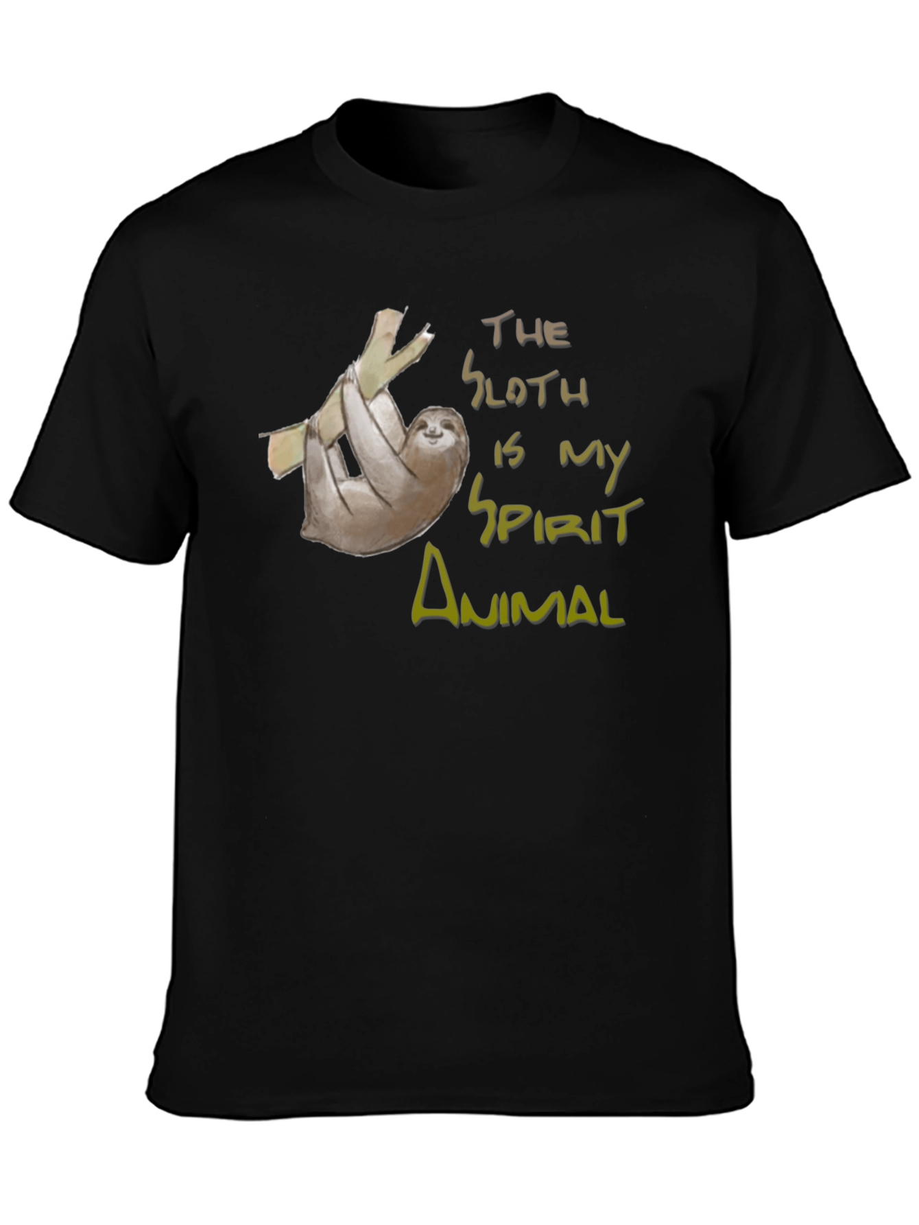 Sloth Spirit Animal Graphic Tee - Relaxed Fit Cotton Shirt