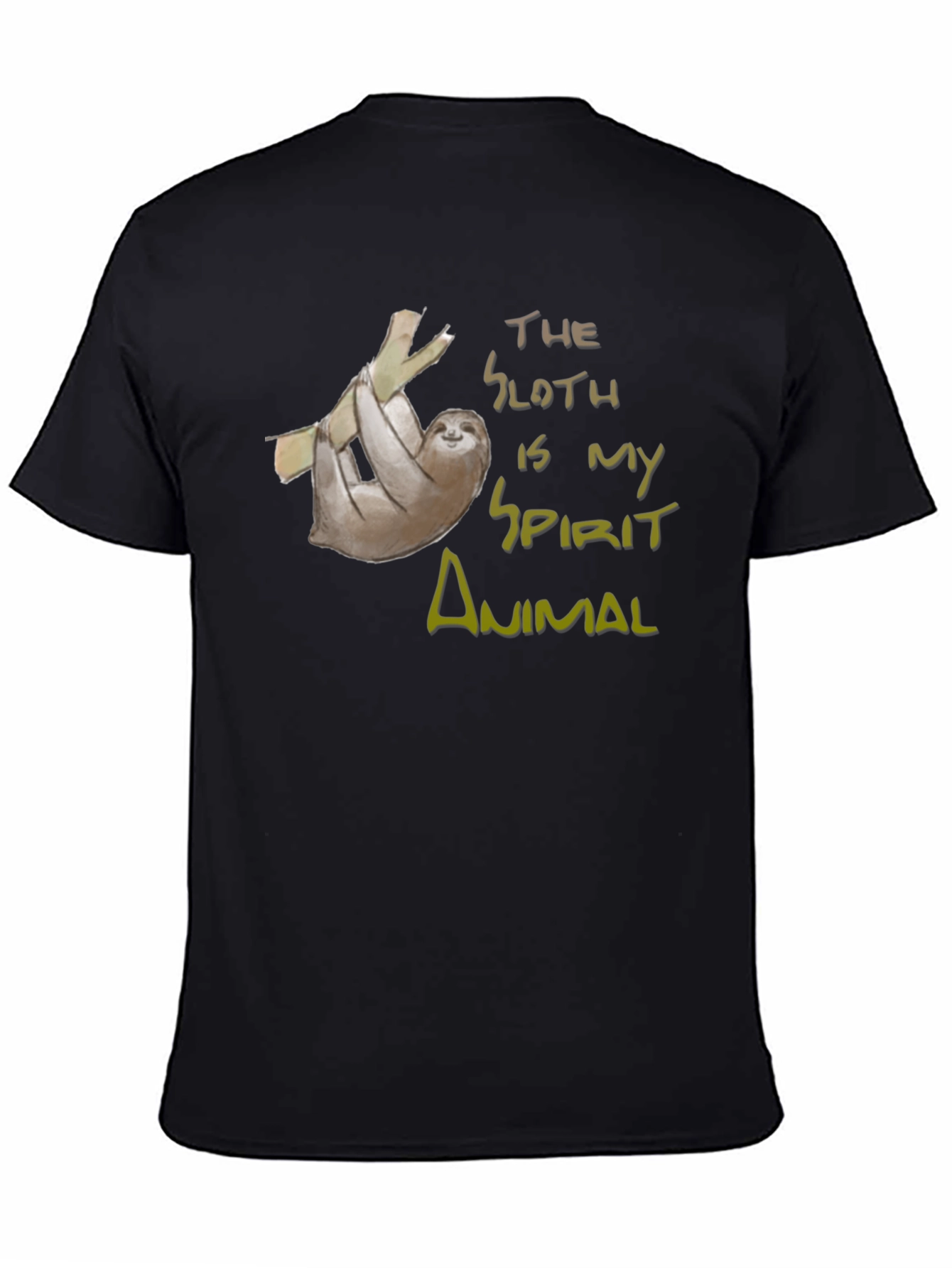 Sloth Spirit Animal Graphic Tee - Relaxed Fit Cotton Shirt