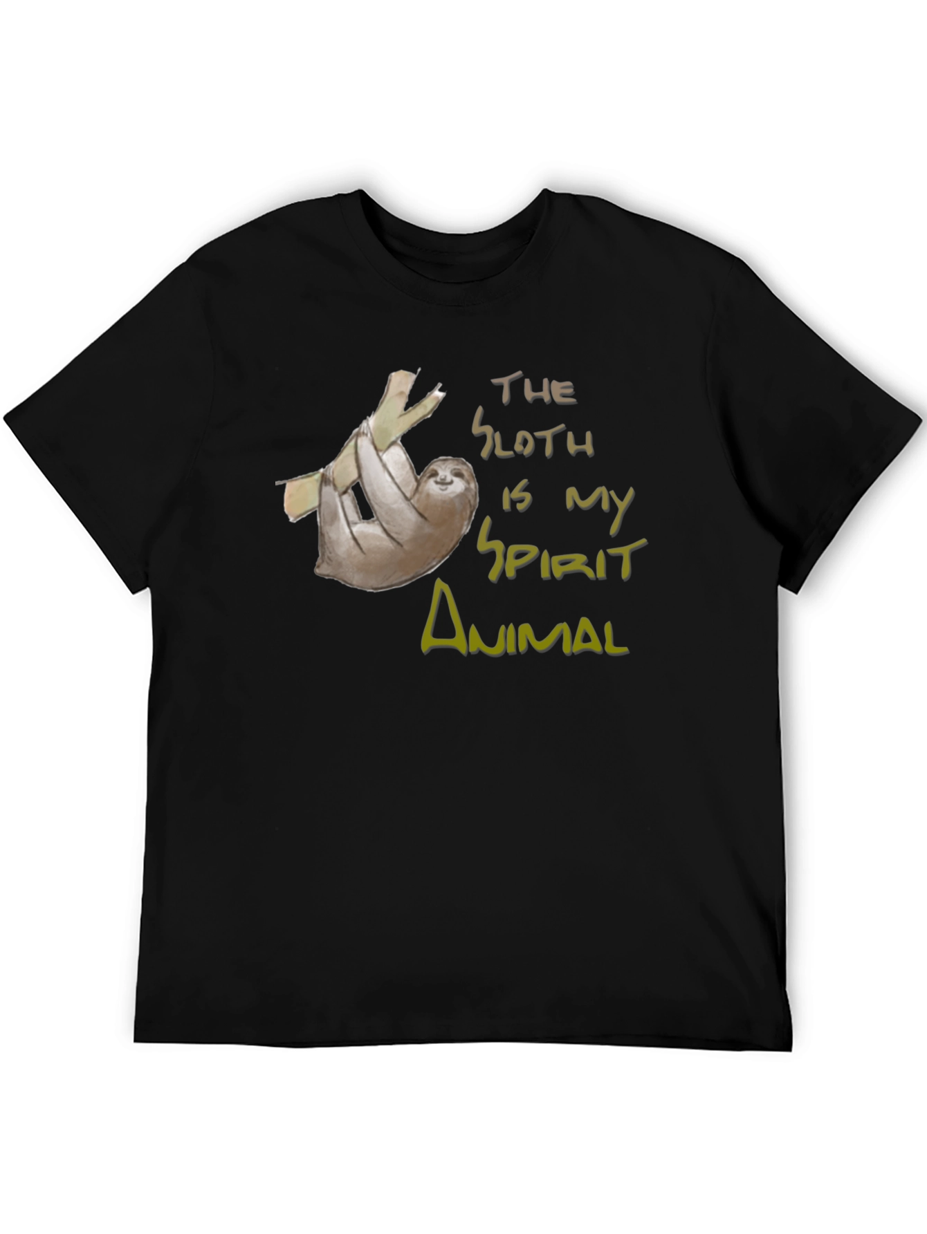 Sloth Spirit Animal Graphic Tee - Relaxed Fit Cotton Shirt