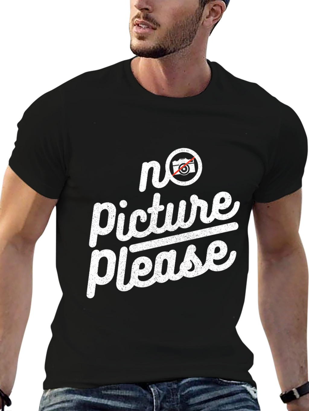 No Picture Please Graphic Tee - Trendy Anti-Paparazzi Shirt