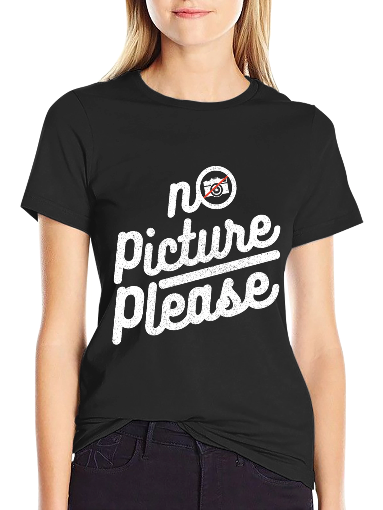 No Picture Please Graphic Tee - Trendy Anti-Paparazzi Shirt