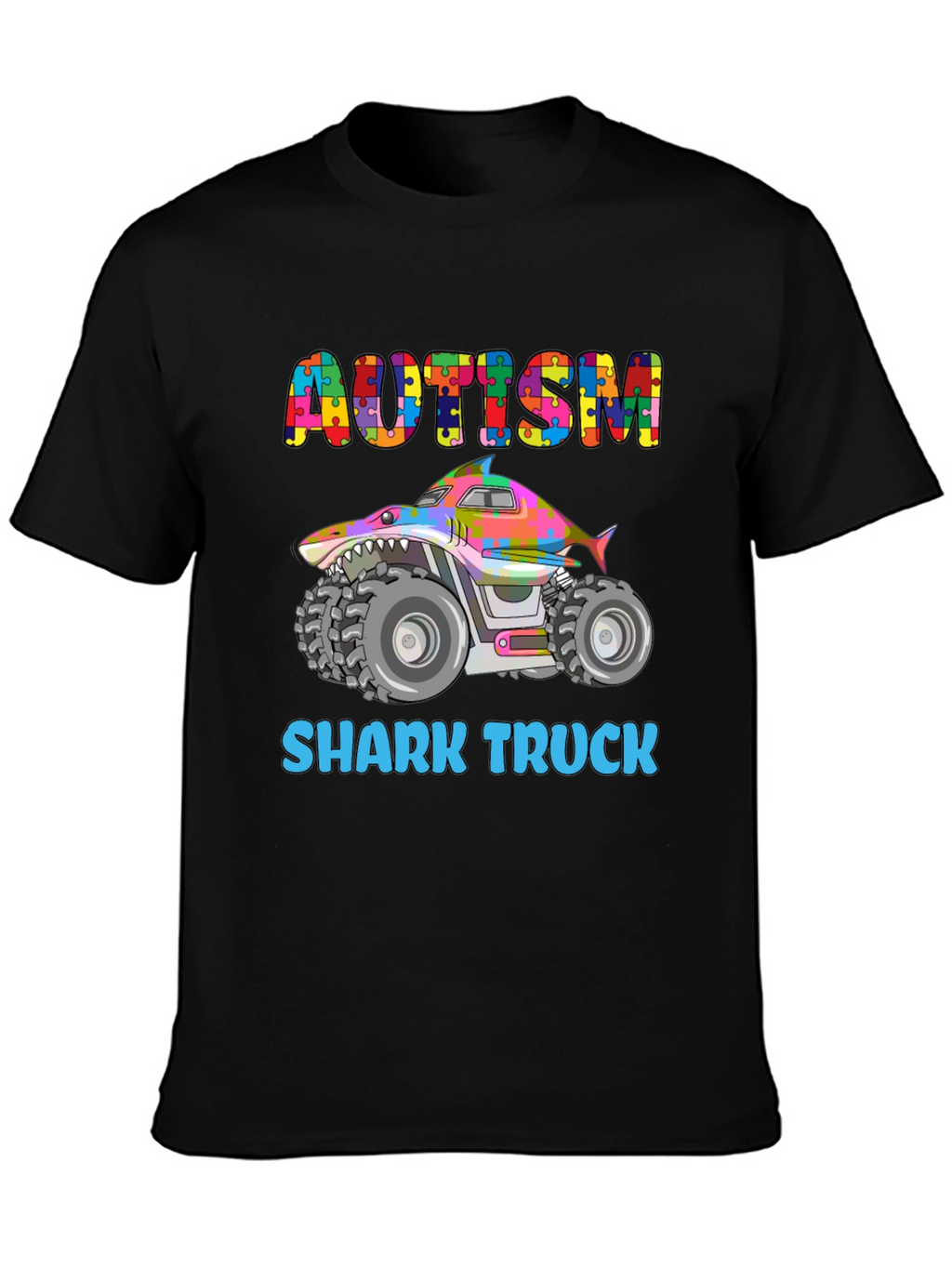 Autism Shark Truck T-Shirt