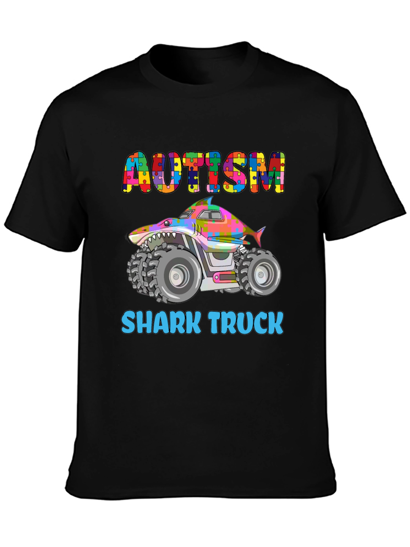 Autism Shark Truck T-Shirt