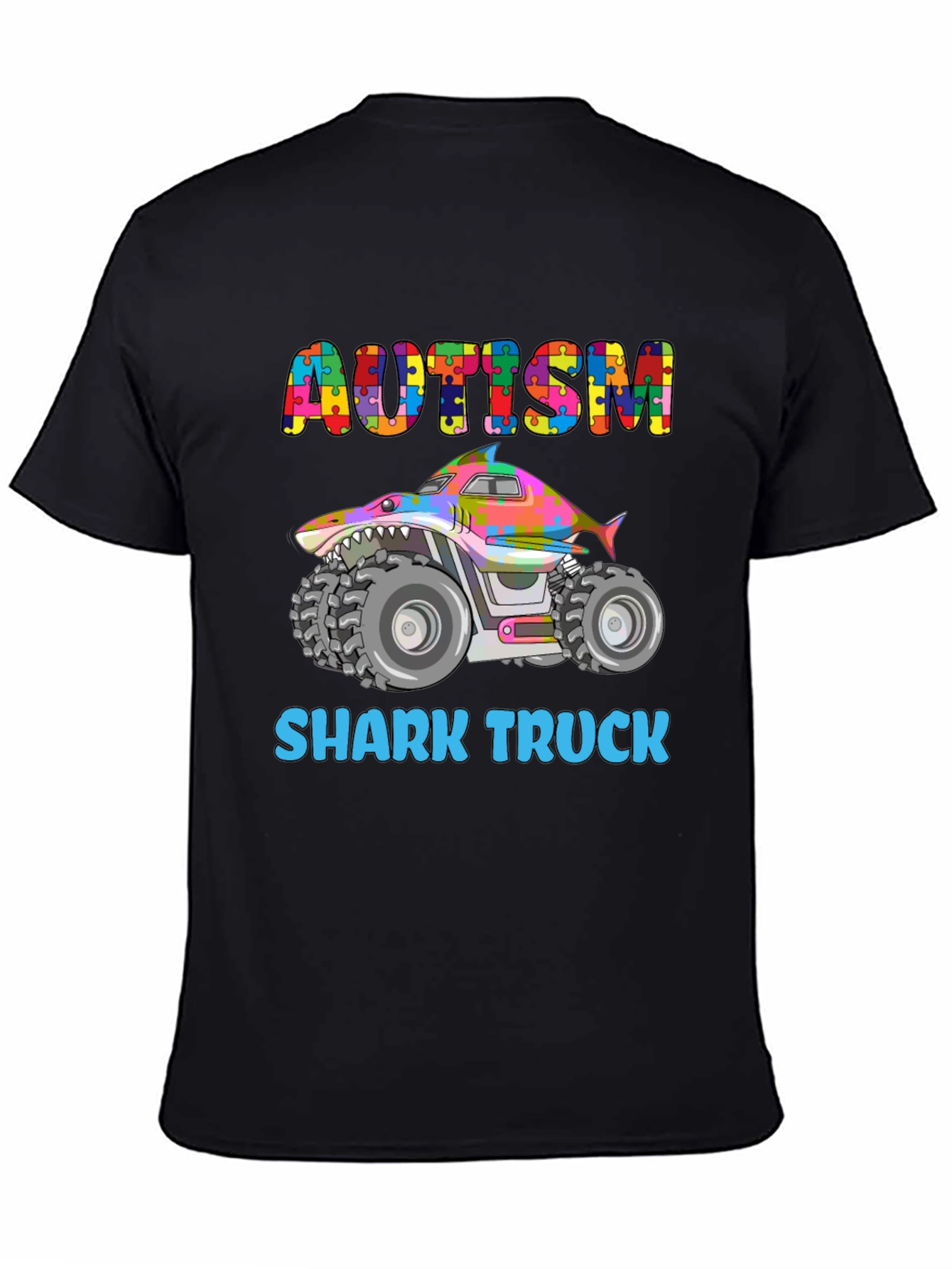Autism Shark Truck T-Shirt