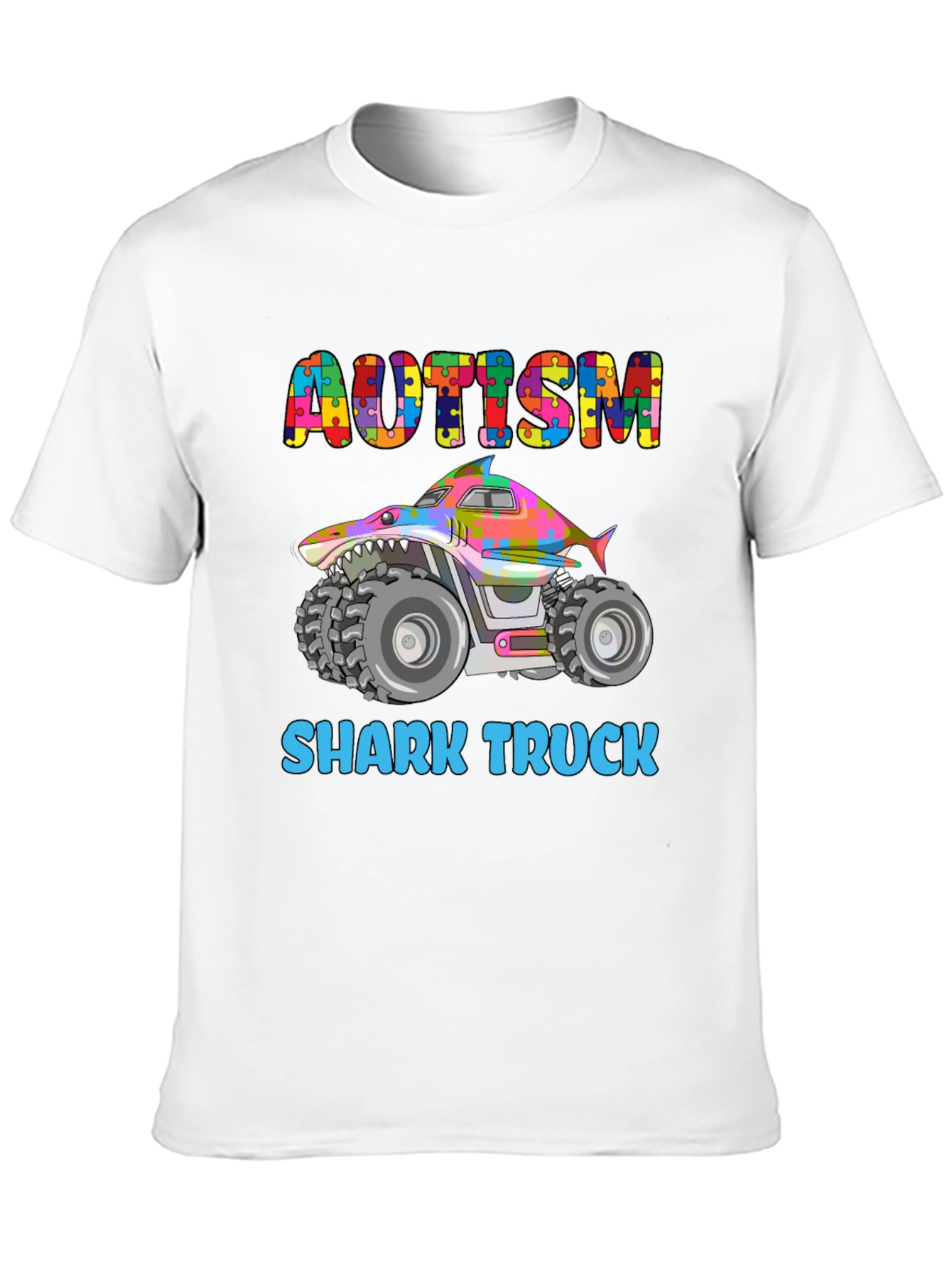 Autism Shark Truck T-Shirt