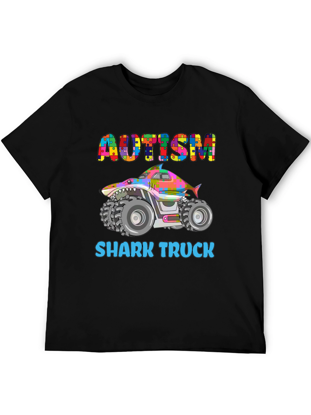 Autism Shark Truck T-Shirt