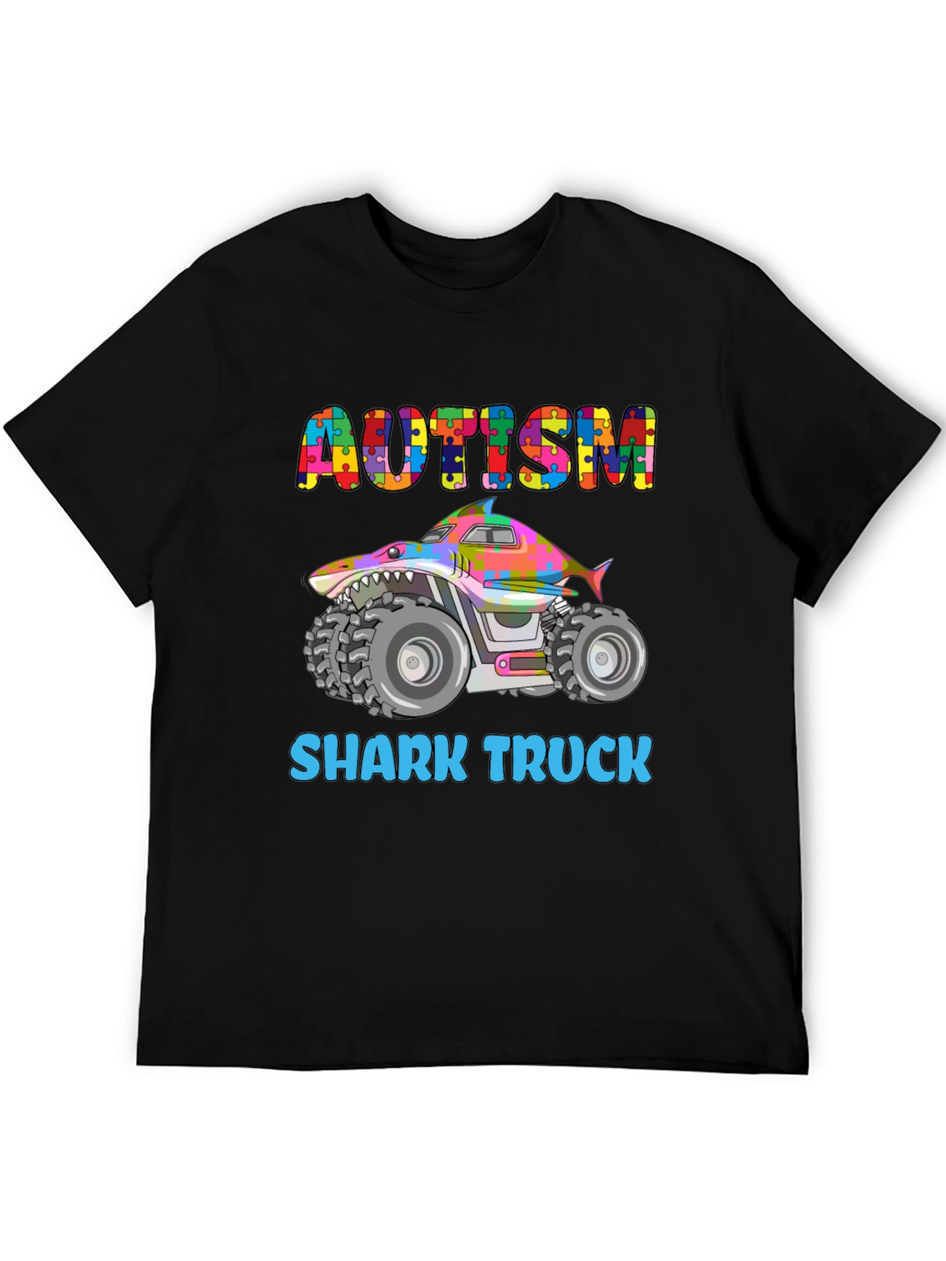 Autism Shark Truck T-Shirt