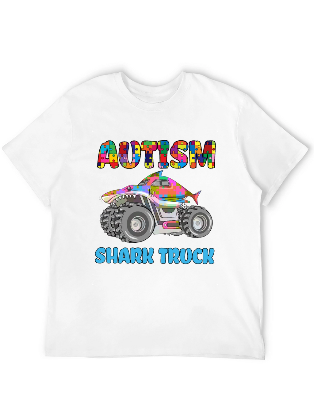 Autism Shark Truck T-Shirt
