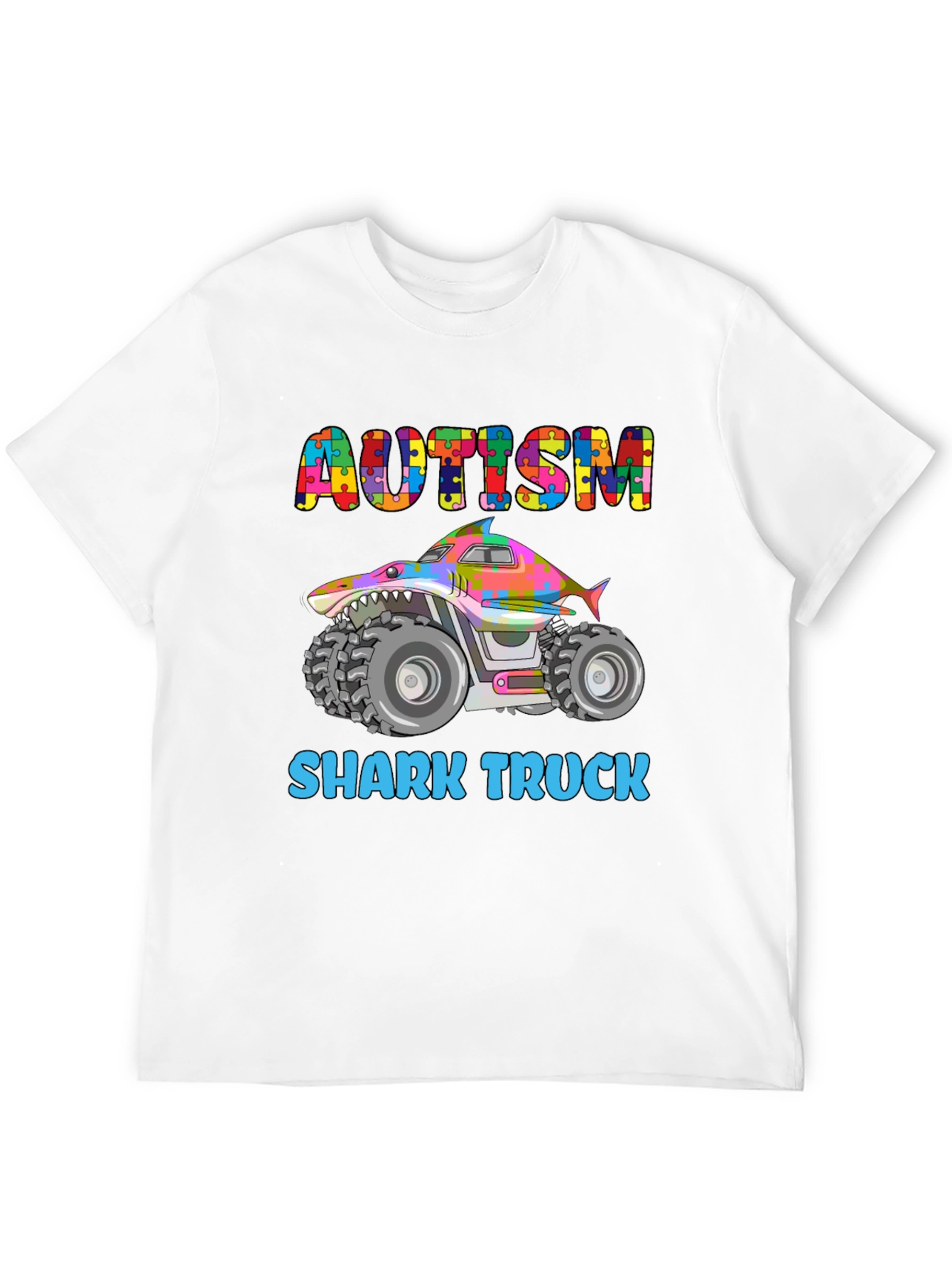 Autism Shark Truck T-Shirt
