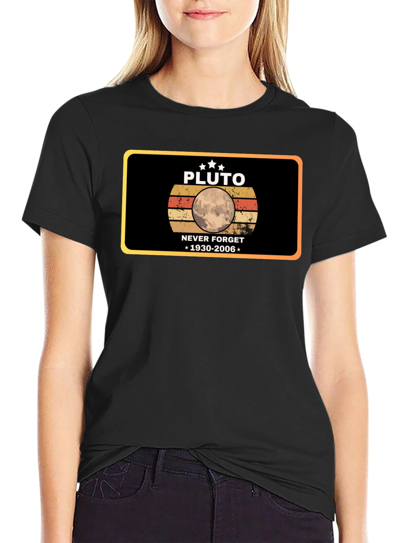 Pluto Never Forget T-Shirt - Retro Design