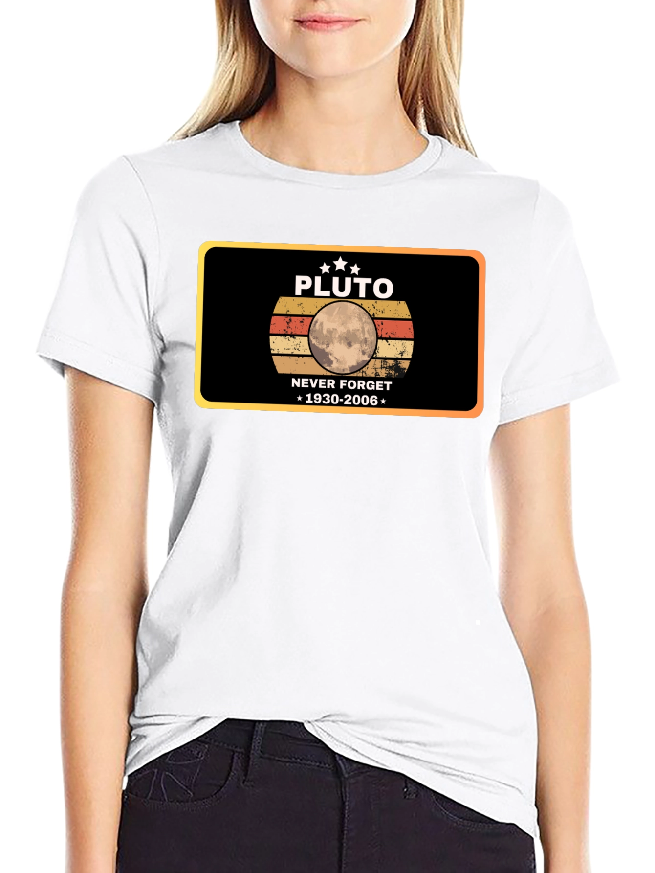 Pluto Never Forget T-Shirt - Retro Design