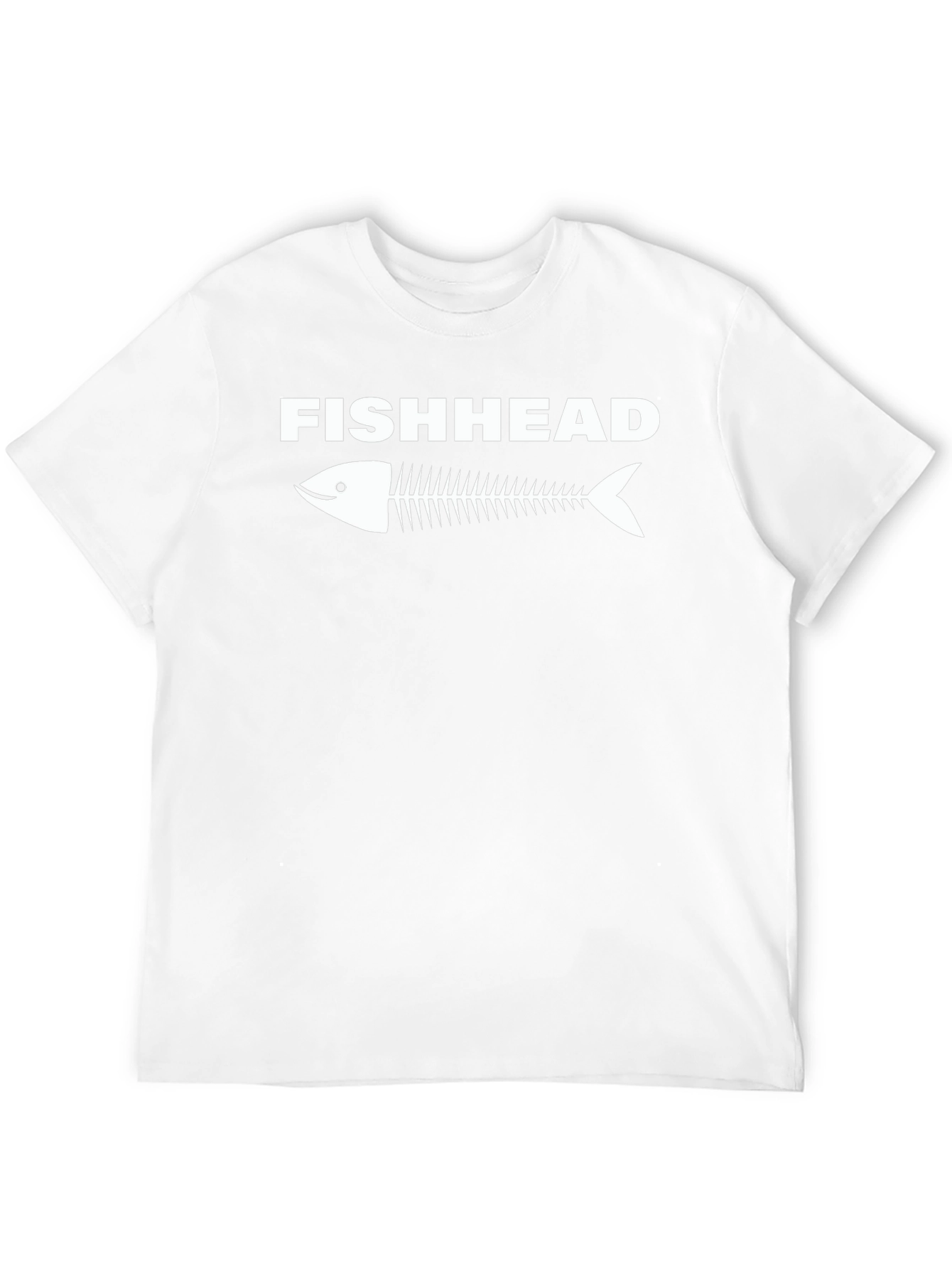 Fishhead Skeleton Graphic Tee - Black Cotton T-Shirt