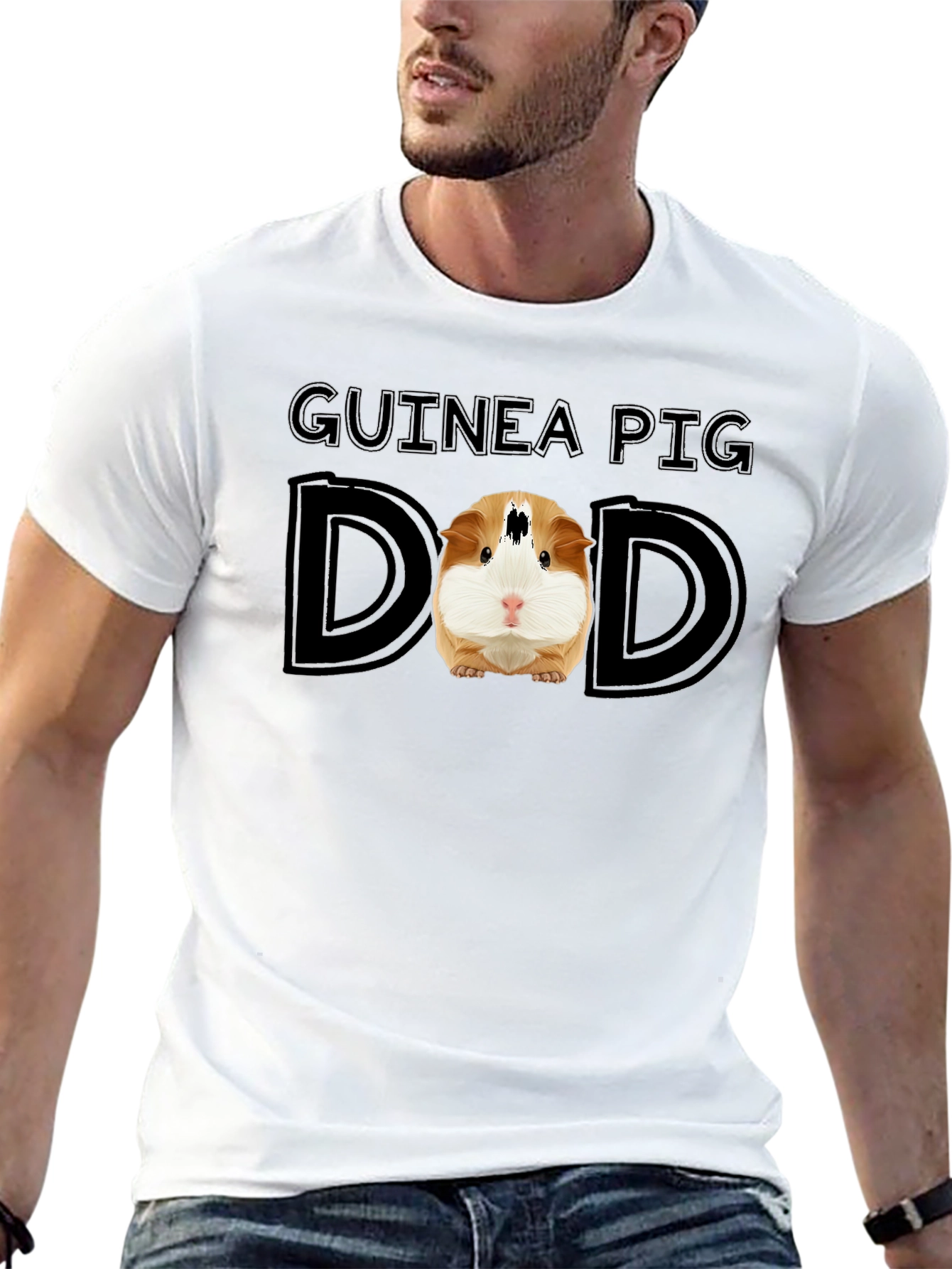Guinea Pig Dad Graphic T-Shirt