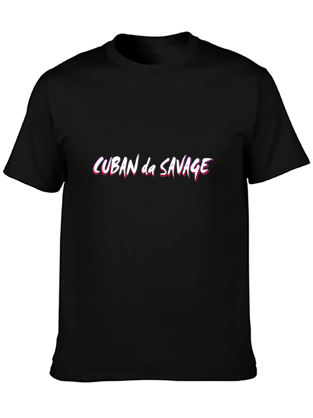 Cuban da Savage Graphic Tee - Stylish Black T-Shirt