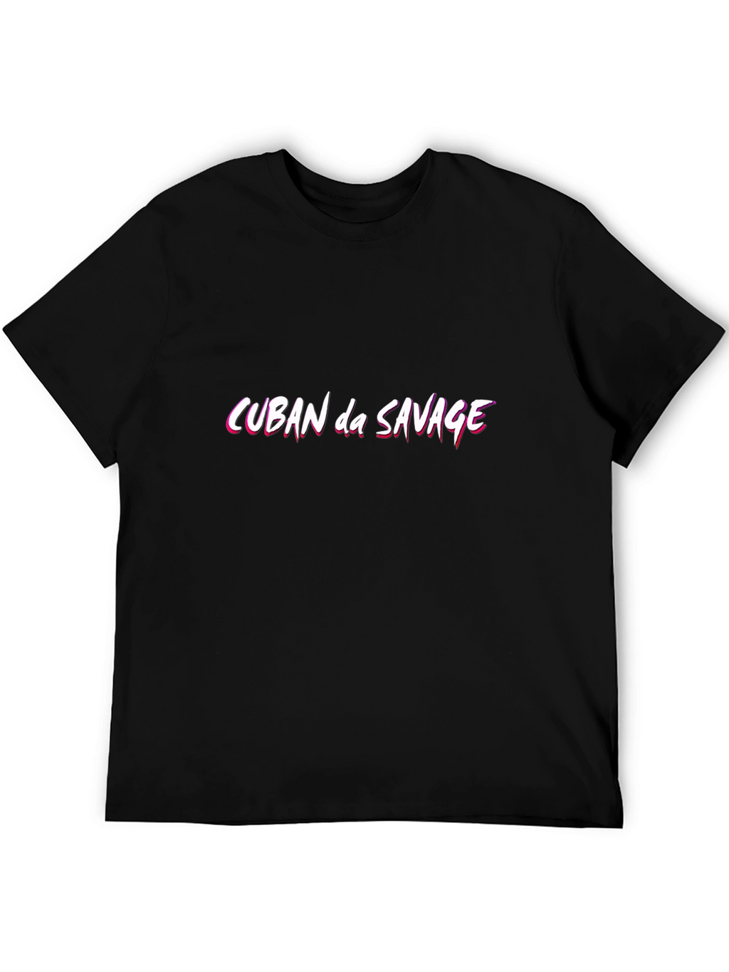 Cuban da Savage Graphic Tee - Stylish Black T-Shirt