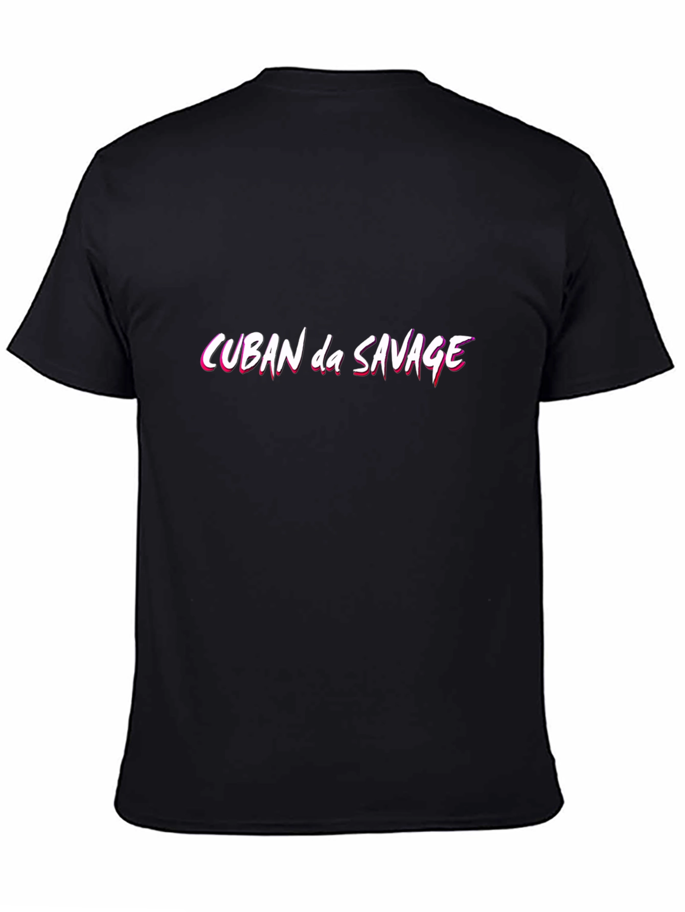Cuban da Savage Graphic Tee - Stylish Black T-Shirt