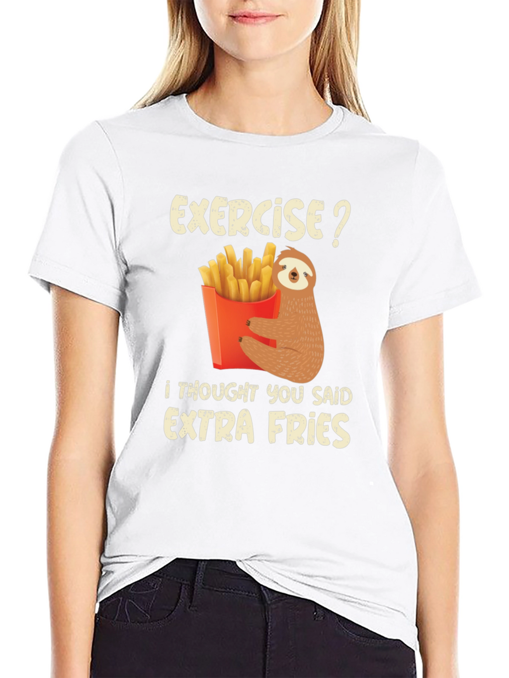 Sloth Extra Fries Graphic Tee