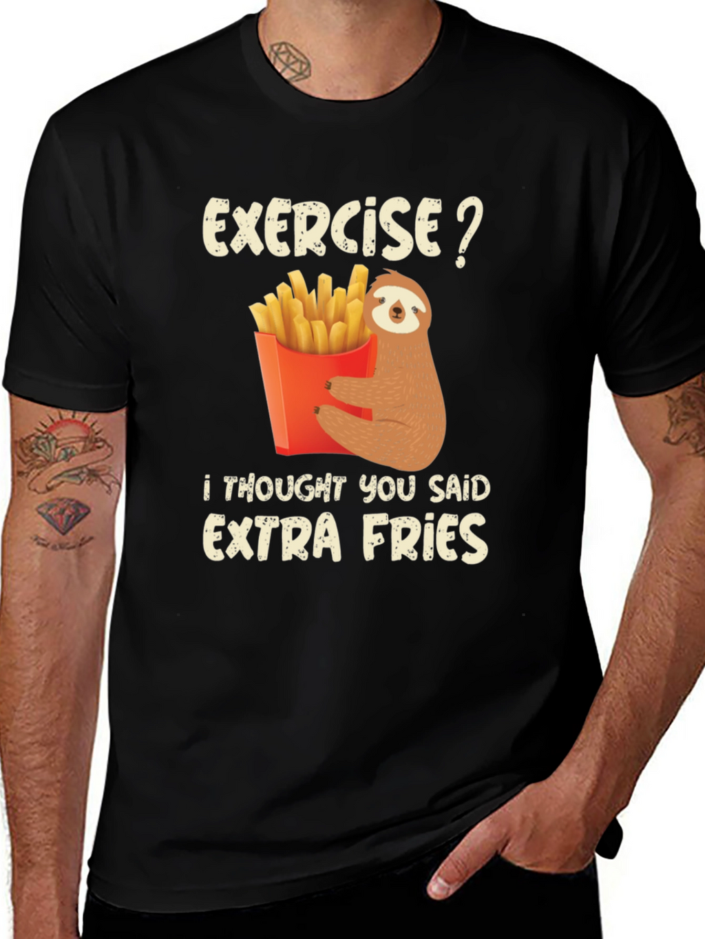 Sloth Extra Fries Graphic Tee