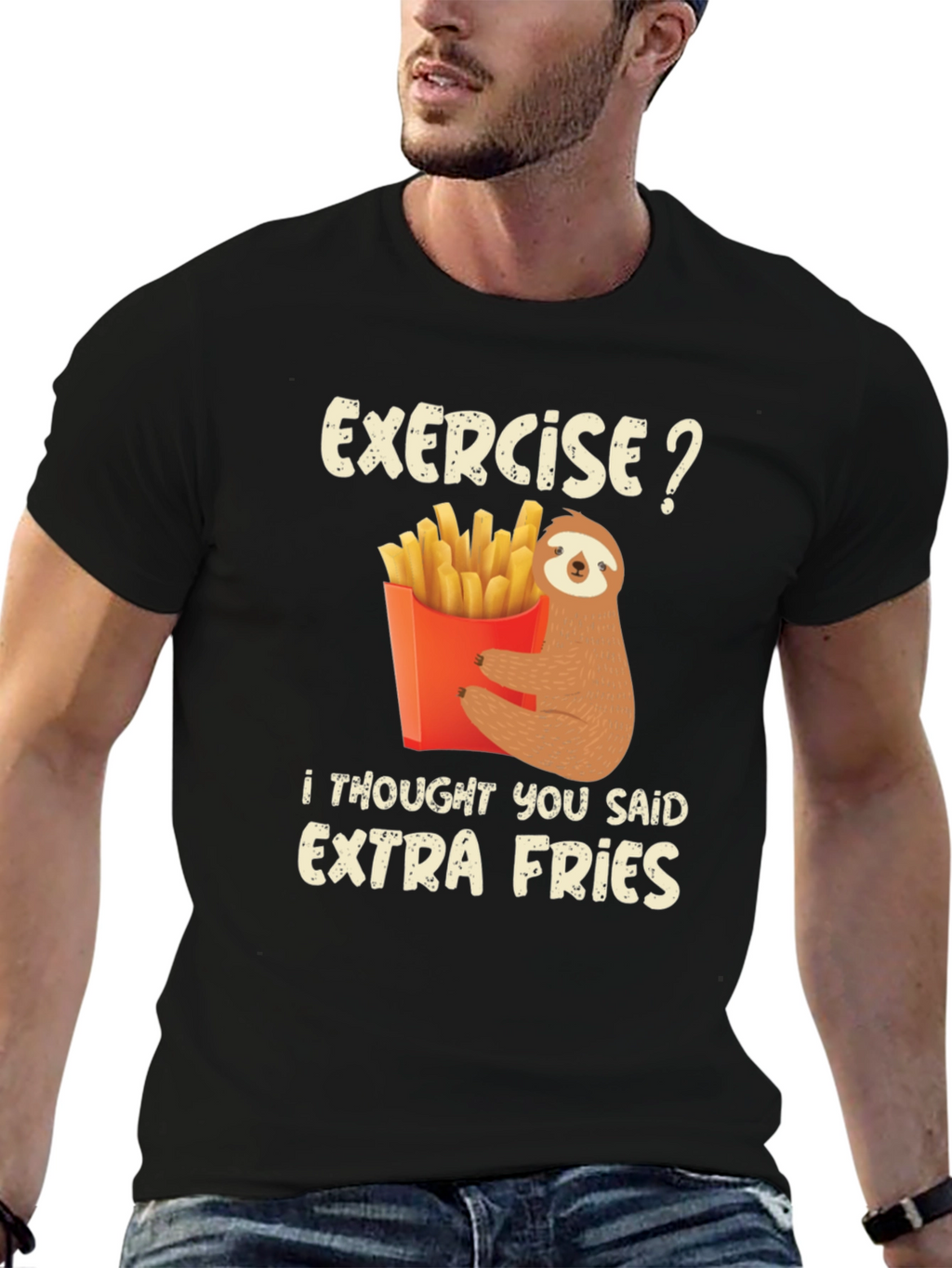 Sloth Extra Fries Graphic Tee